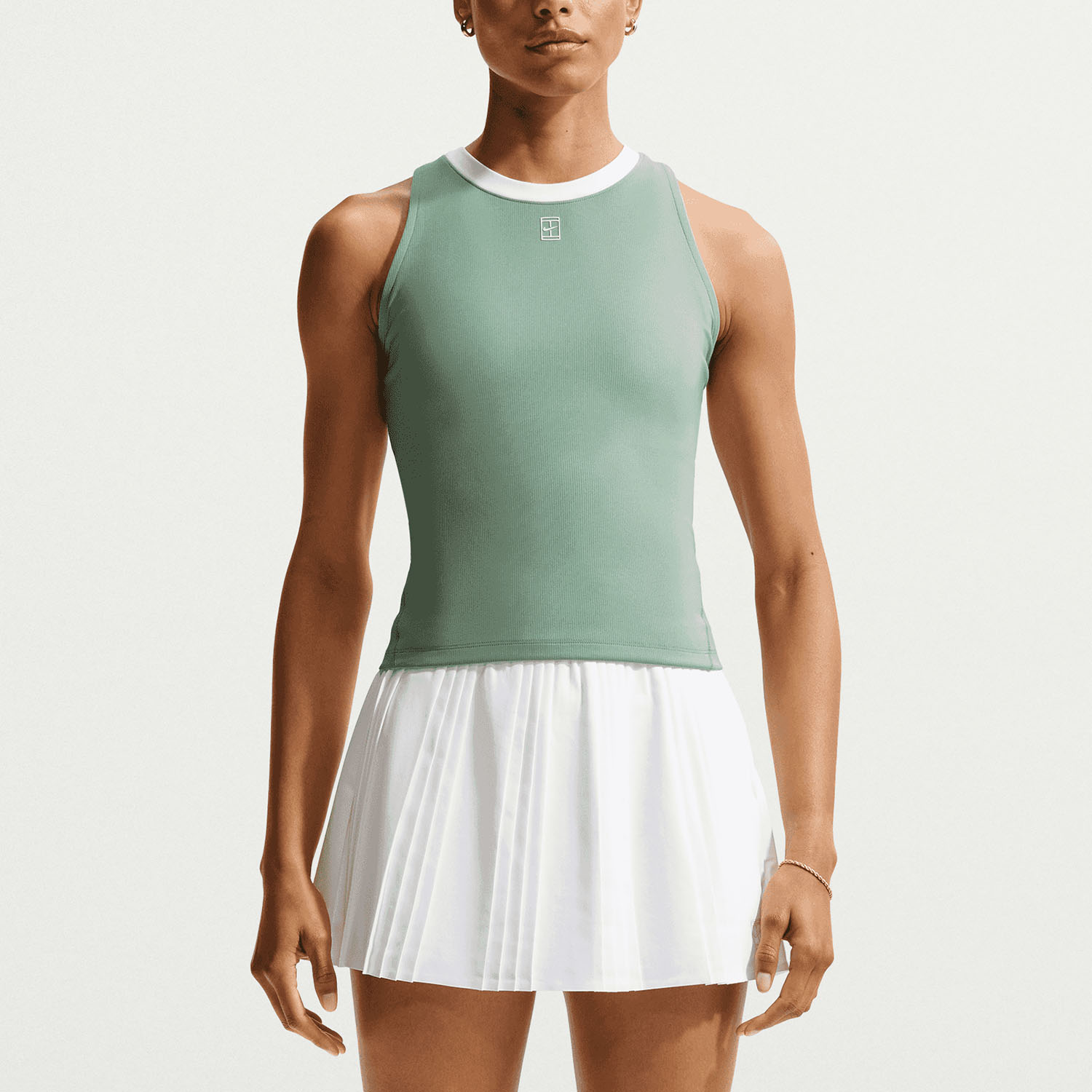 Nike Court Advantage Dri-FIT Tank - Steam/White