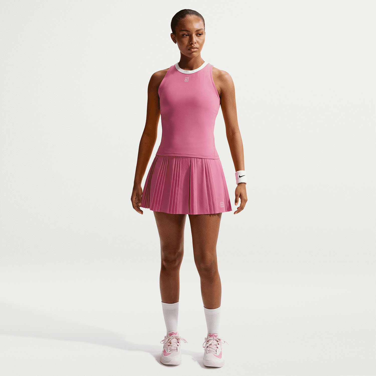 Nike Court Advantage Dri-FIT Tank - Peony/White