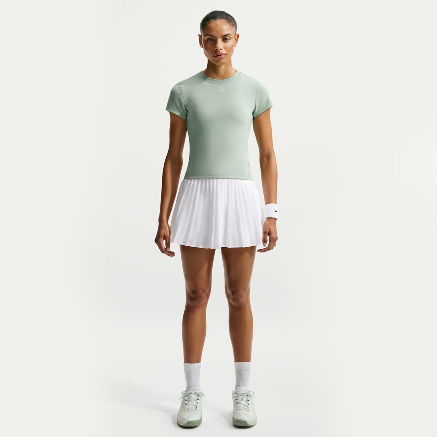 Nike Court Dri-FIT Advantage Pro T-Shirt - Steam/White