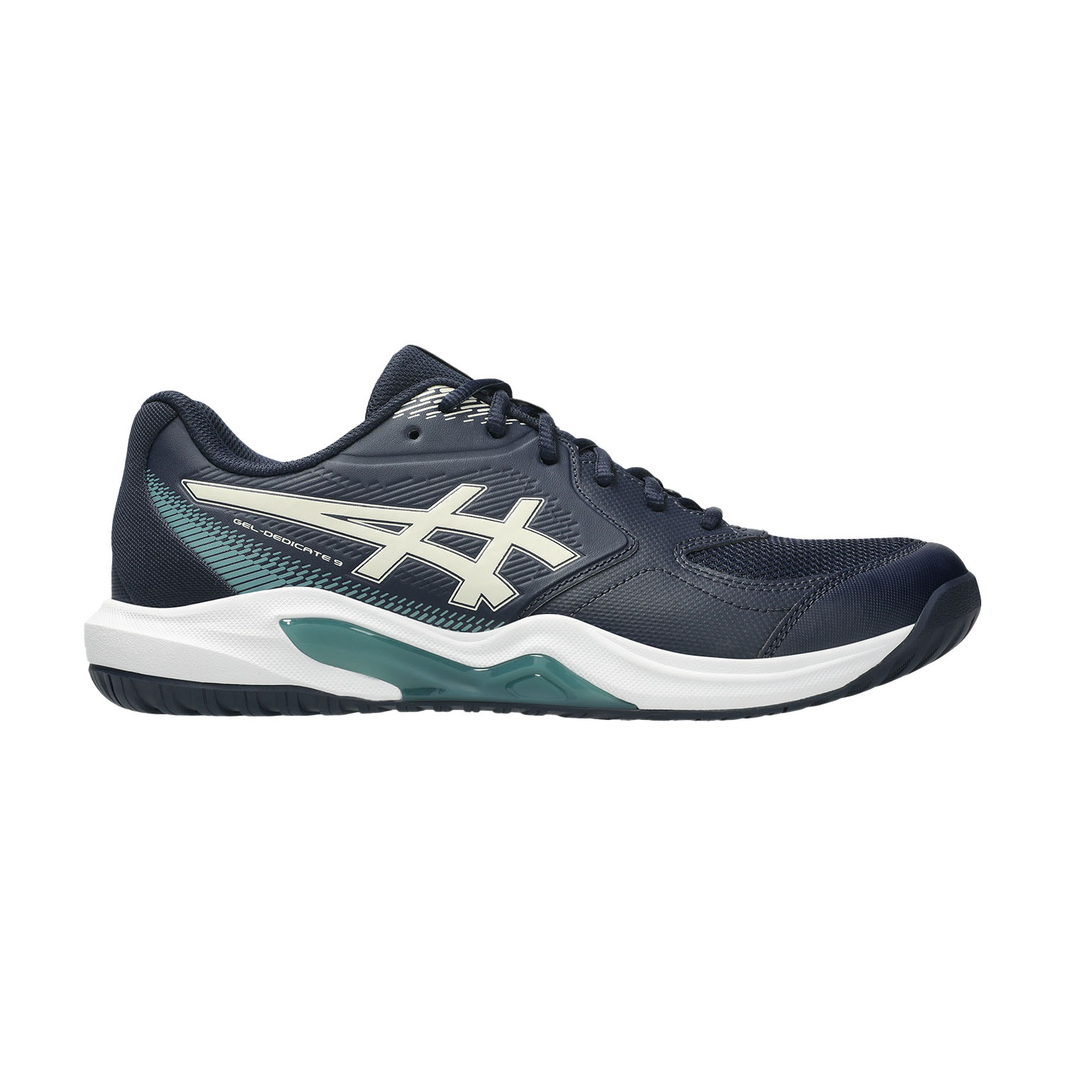 ASICS Gel Dedicate 9 Men's Tennis Shoes - Midnight/Oatmeal