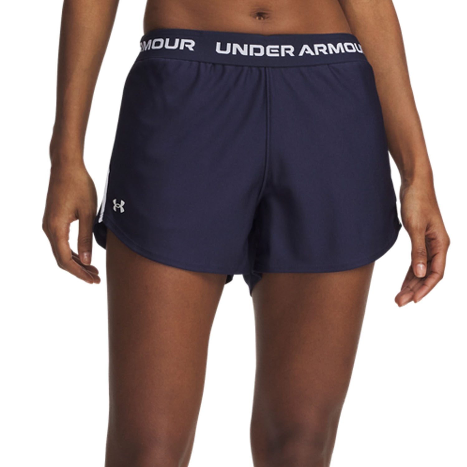 Under Armour Tech Play Up 3in Shorts - Midnight Navy/White