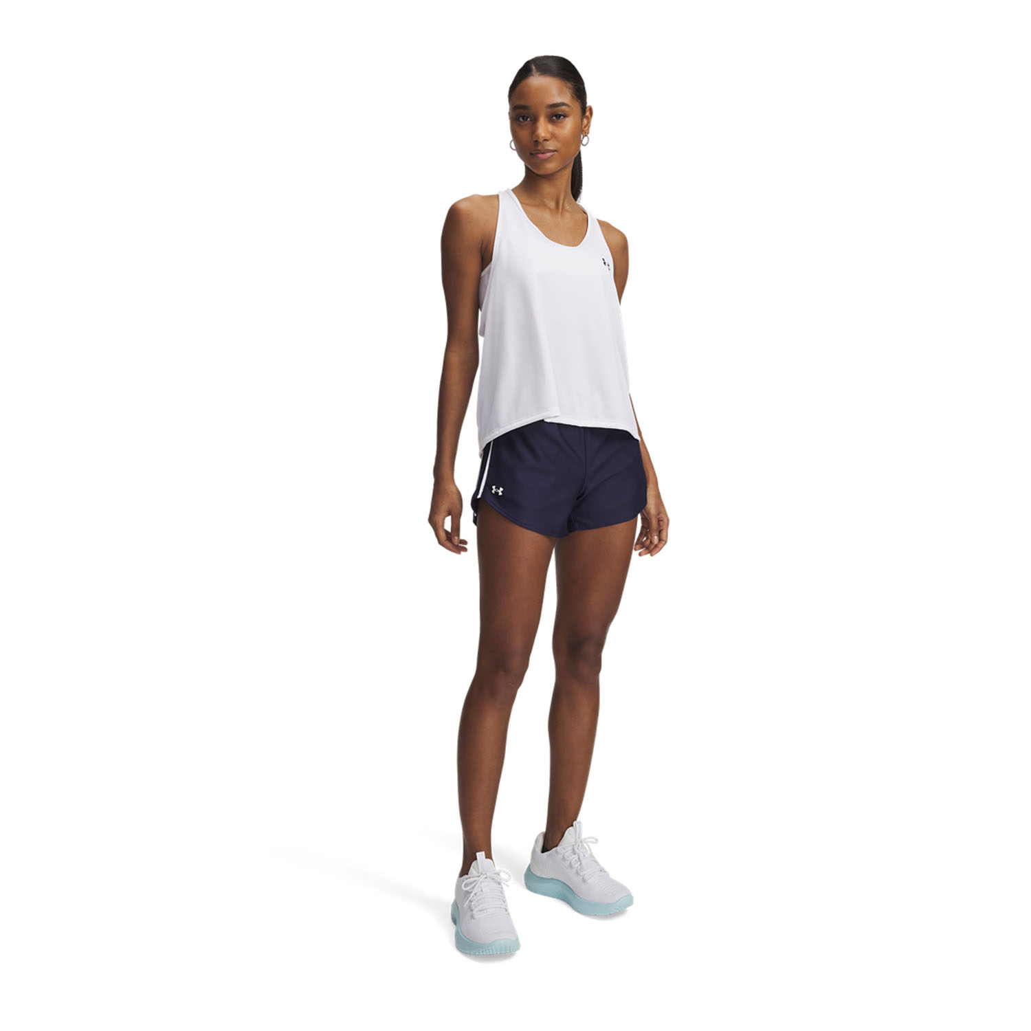 Under Armour Tech Play Up 3in Shorts - Midnight Navy/White