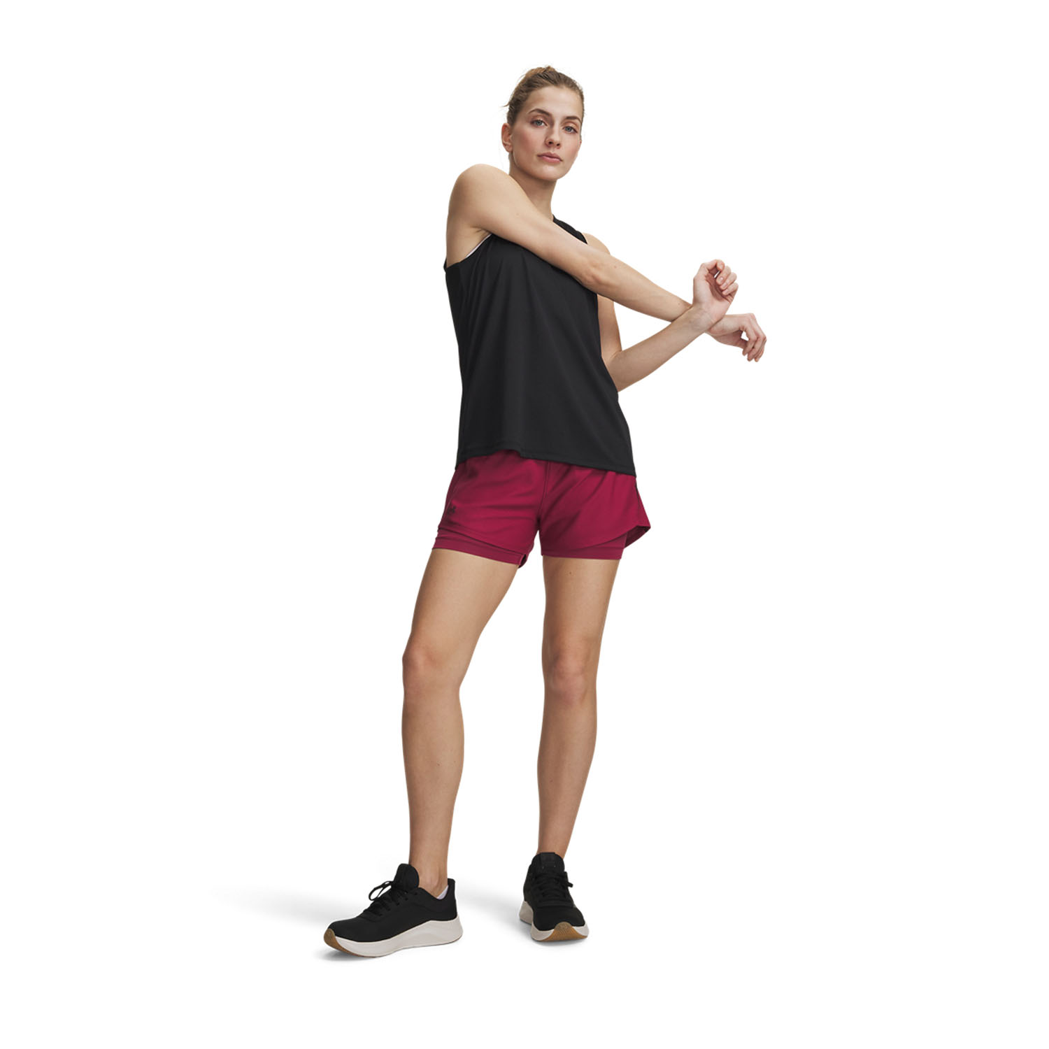 Under Armour Tech Play Up 2 in 1 3in Shorts - Claret/Ox Blood