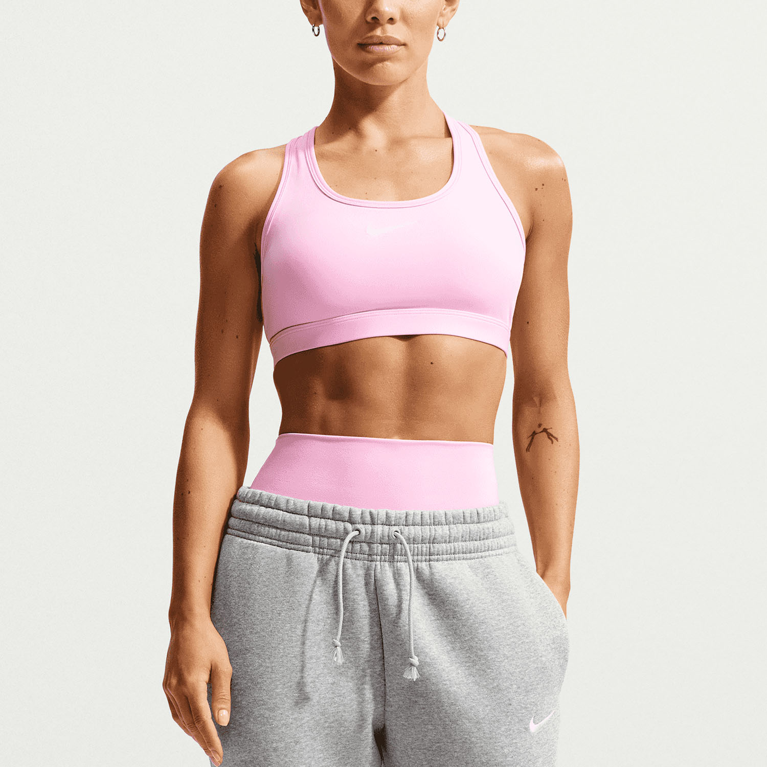 Nike Swoosh Dri-FIT Sujetador Deportivo - Pink Rise/White