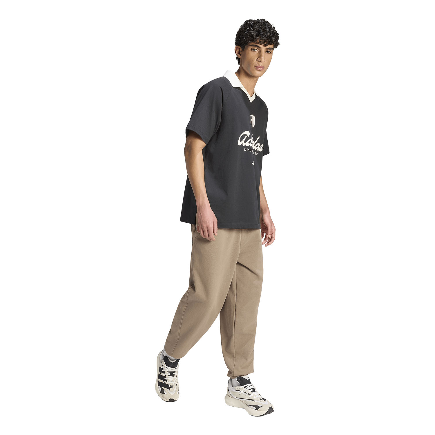 adidas Lux Tiro Script Graphic Polo - Black/Off White