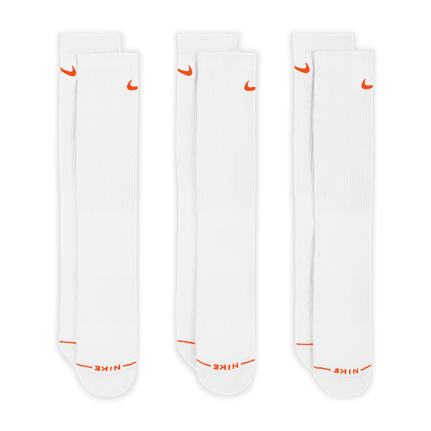 Nike Everyday Elevated Crew x 3 Calcetines - White/Orange