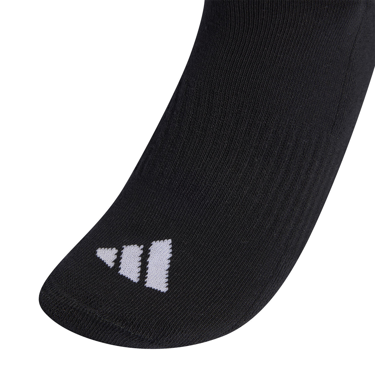 adidas 3 Stripes Cushioned Crew x 3 Calze - Black/White