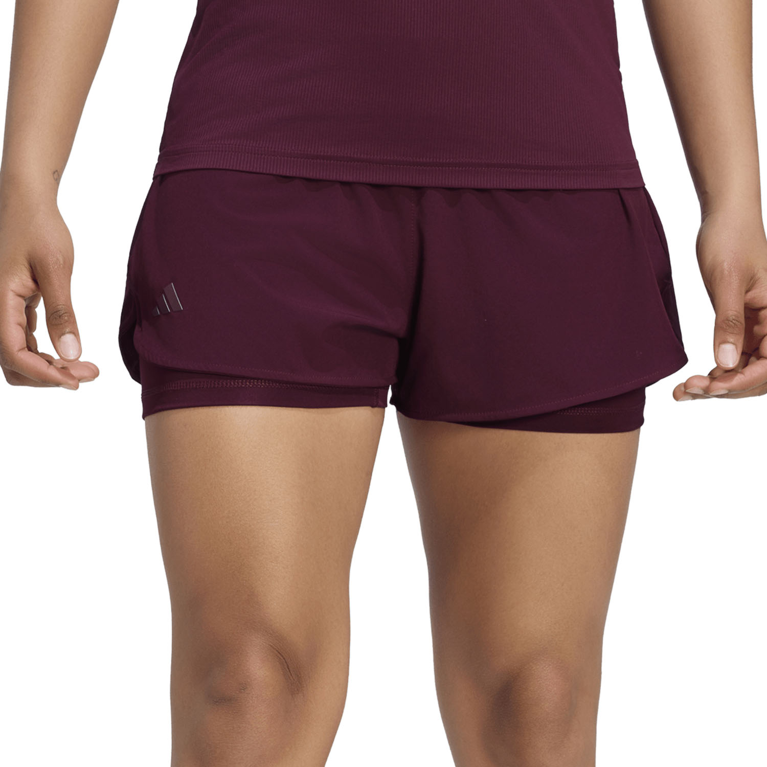 adidas CLIMACOOL Match 2 in 1 2.5in Shorts - Maroon