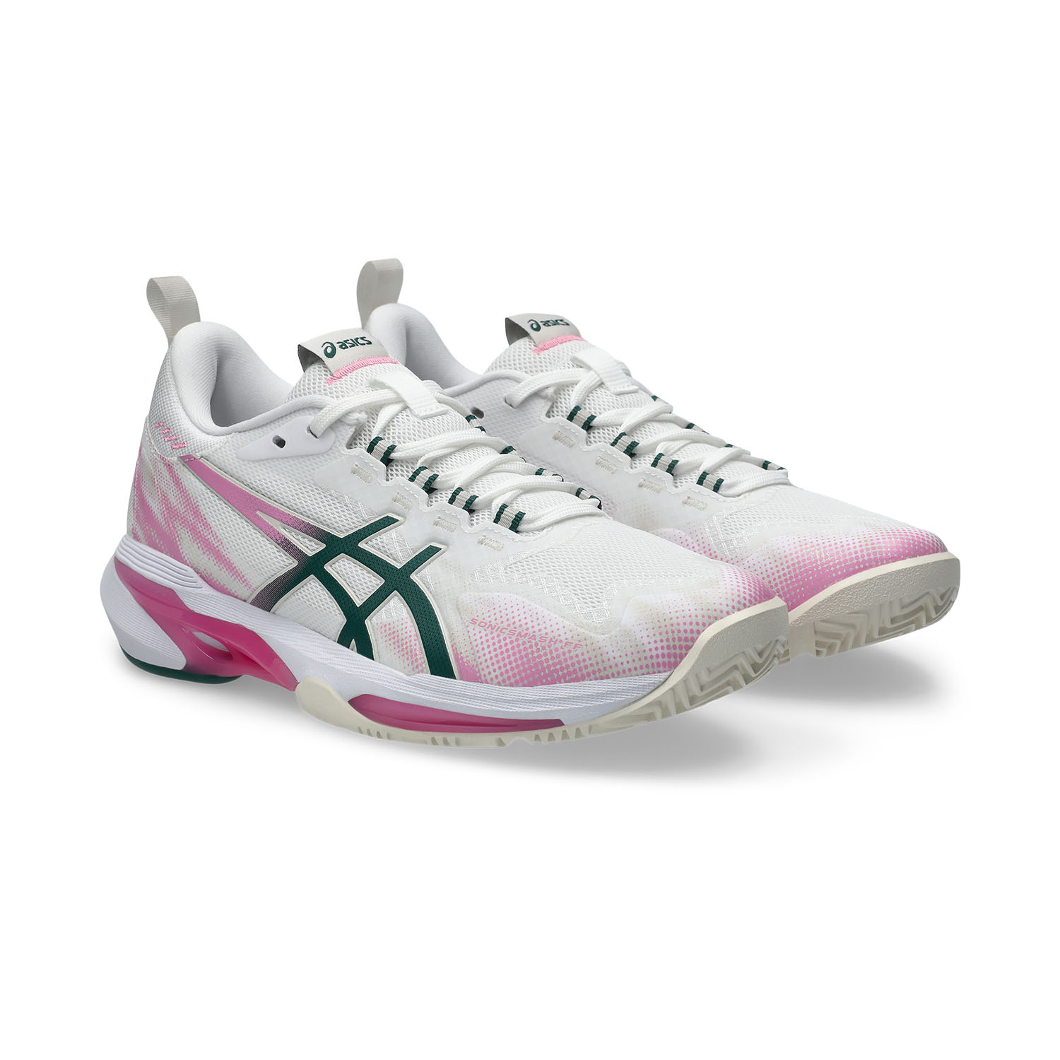 ASICS SONICSMASH FF Women's Padel Shoes - White/Jewel Green