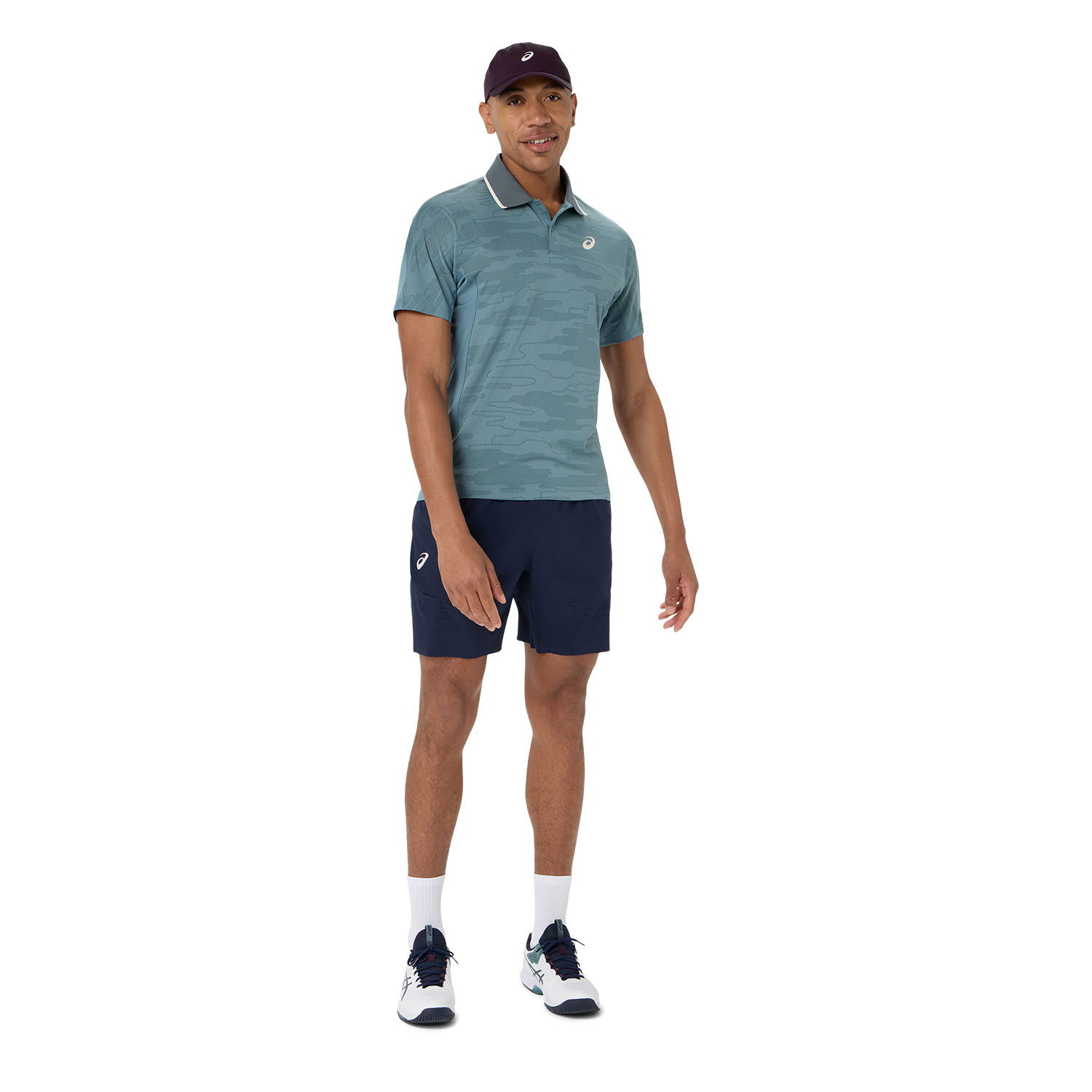ASICS Match Jacquard NY Polo - Foggy Teal