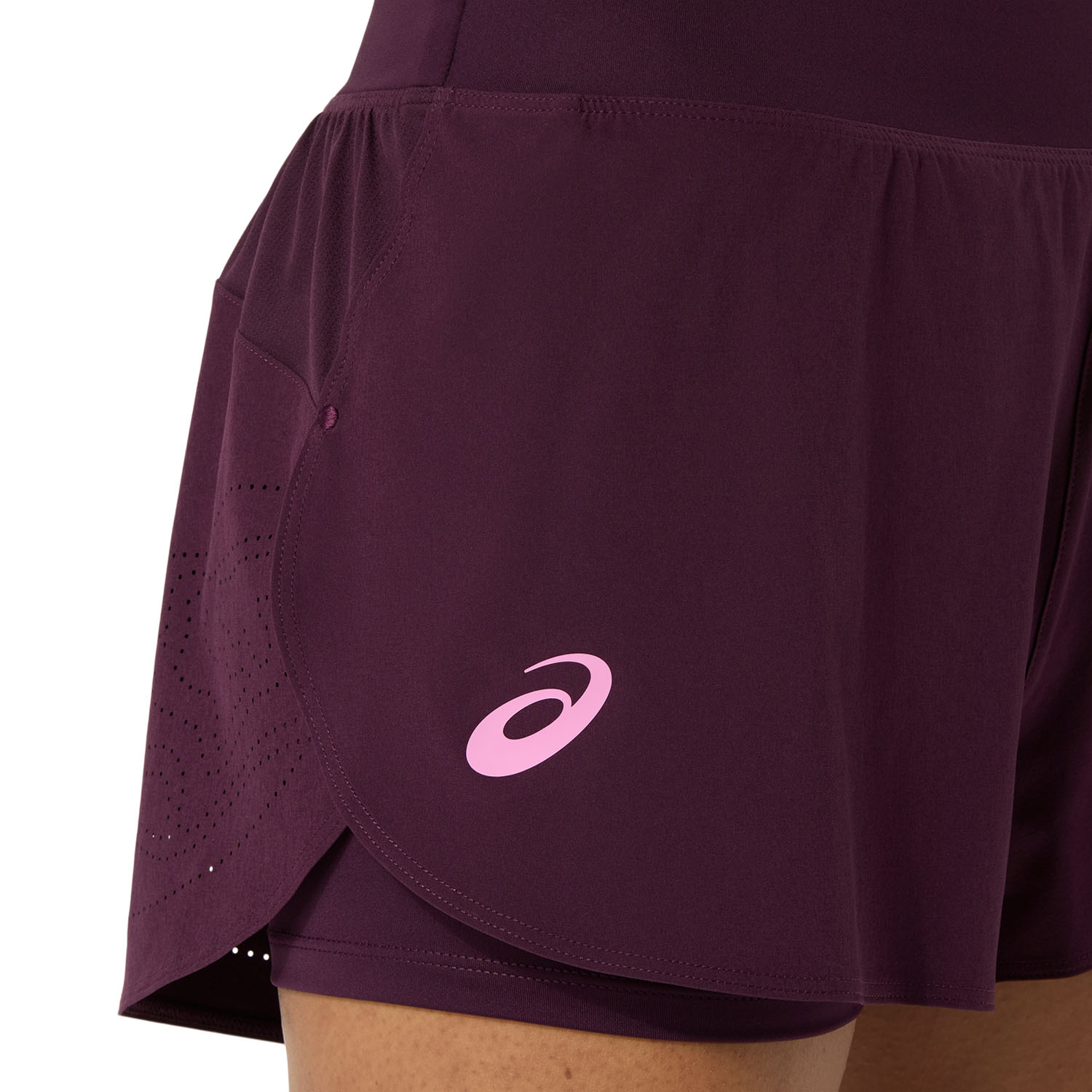 ASICS Match Laser Cut 2in Shorts - Dark Aubergine