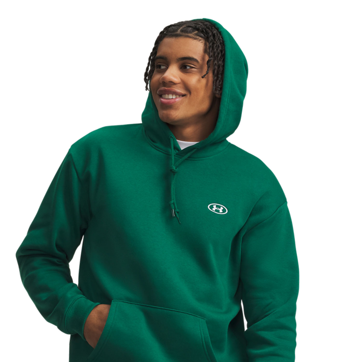 Under Armour Rival FLC Sudadera - Campus Ivy/White