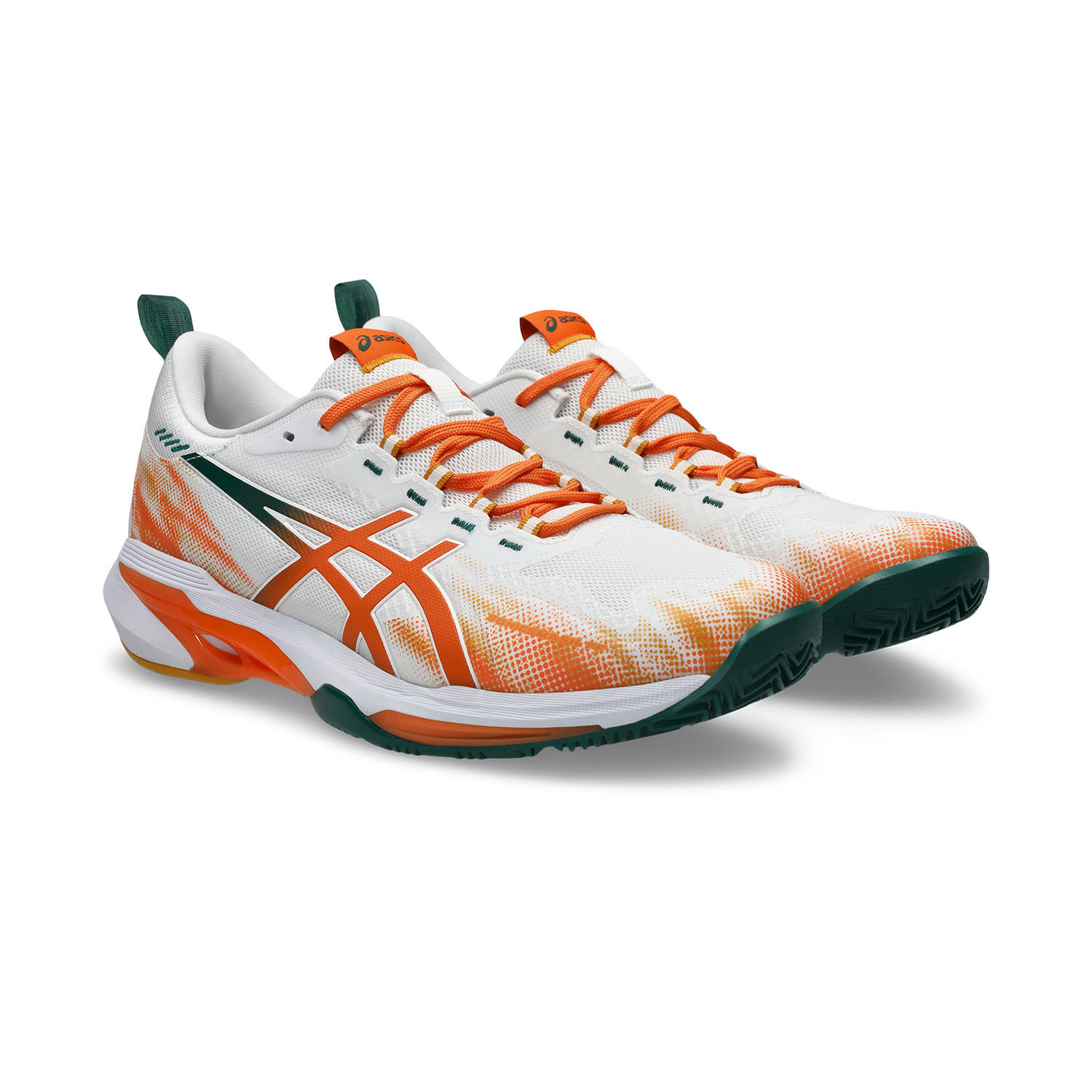 ASICS FF Blast+ ホワイト/オレンジ ASICS SONICSMASH FF Men's Padel Shoes - White/Energy Orange