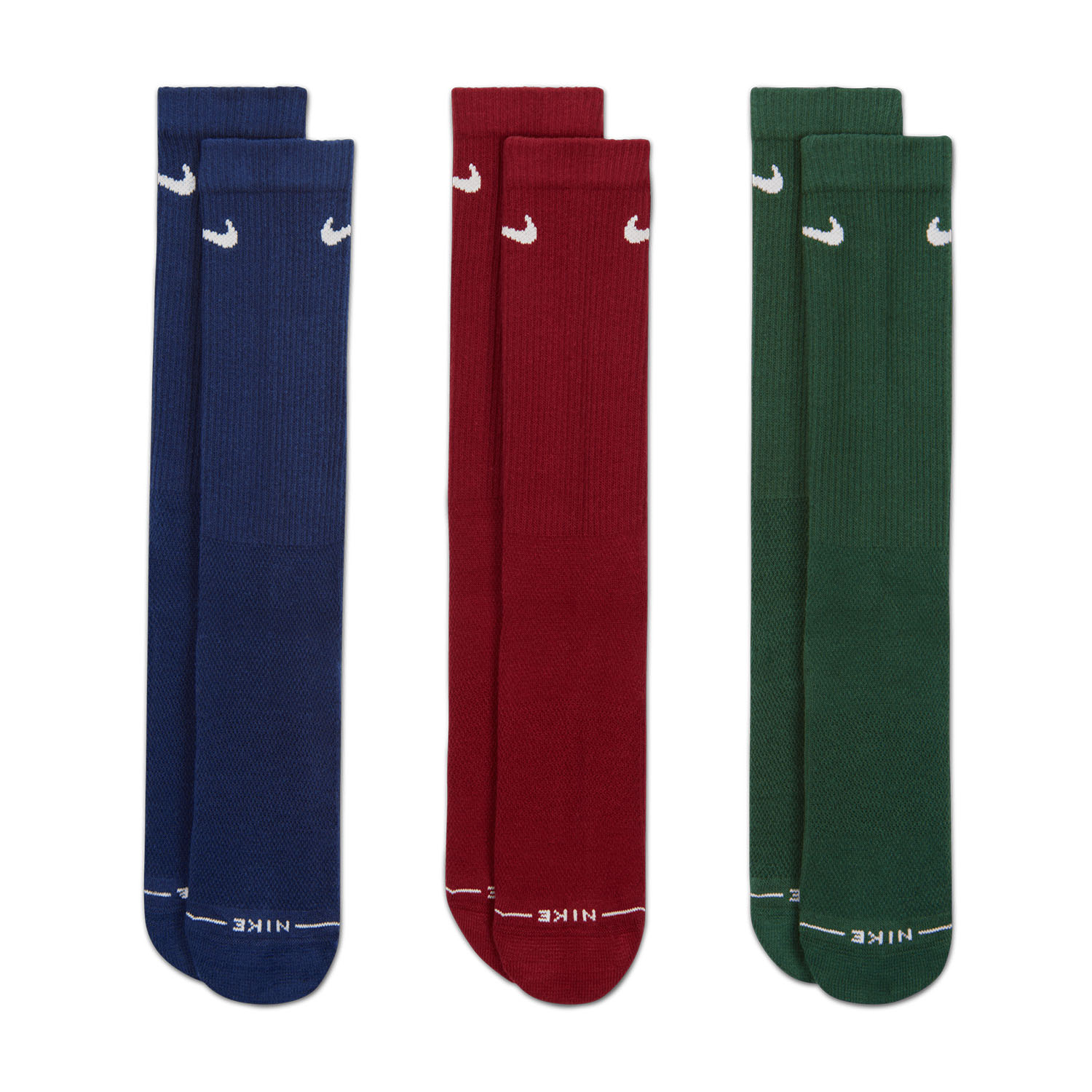 Nike Everyday Elevated x 3 Socks - Blue/Red/Green