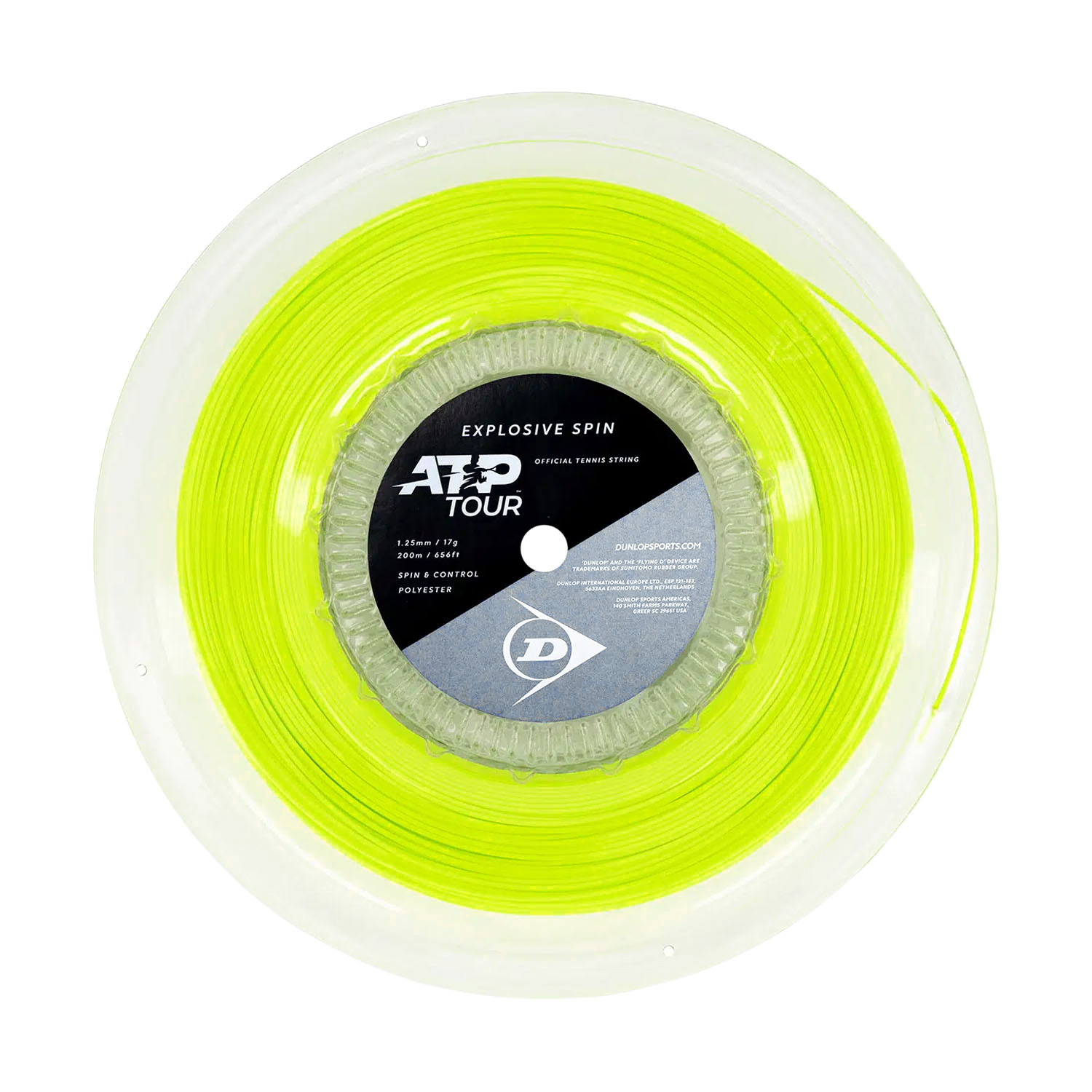 Dunlop Explosive Spin 1.25 200 m Reel - Yellow
