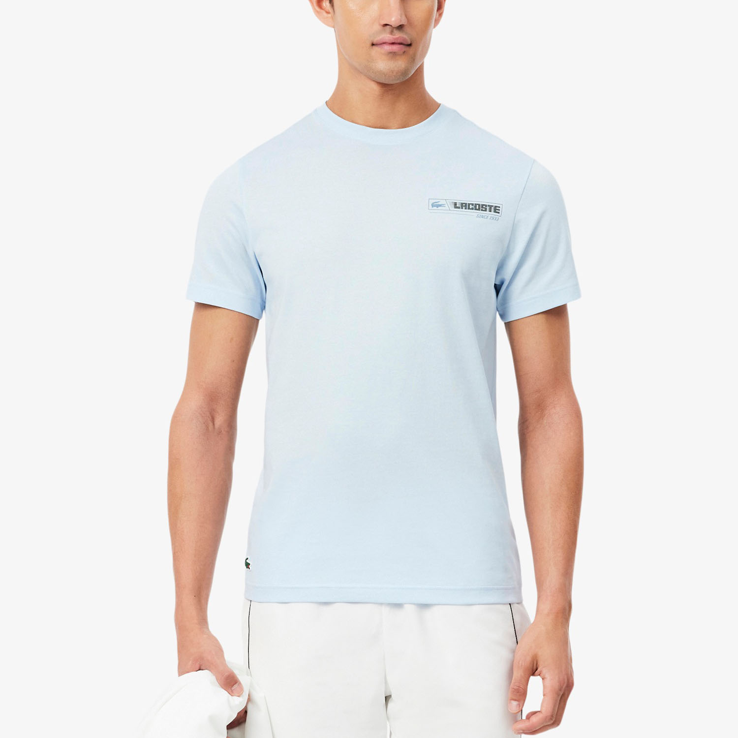Lacoste Printed Graphic T-Shirt - Bleu Clair/Bleu