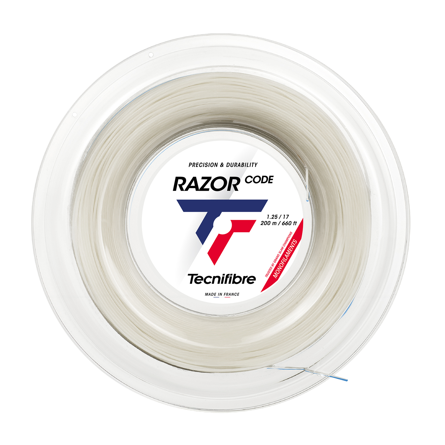 Tecnifibre Razor Code 1.25 200 m Reel - White