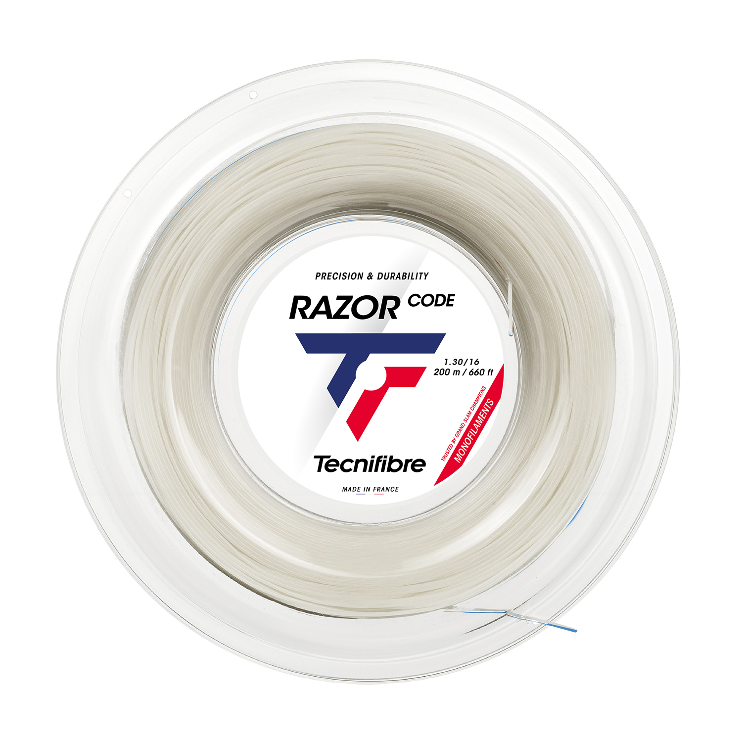Tecnifibre Razor Code 1.30 200 m Reel - White