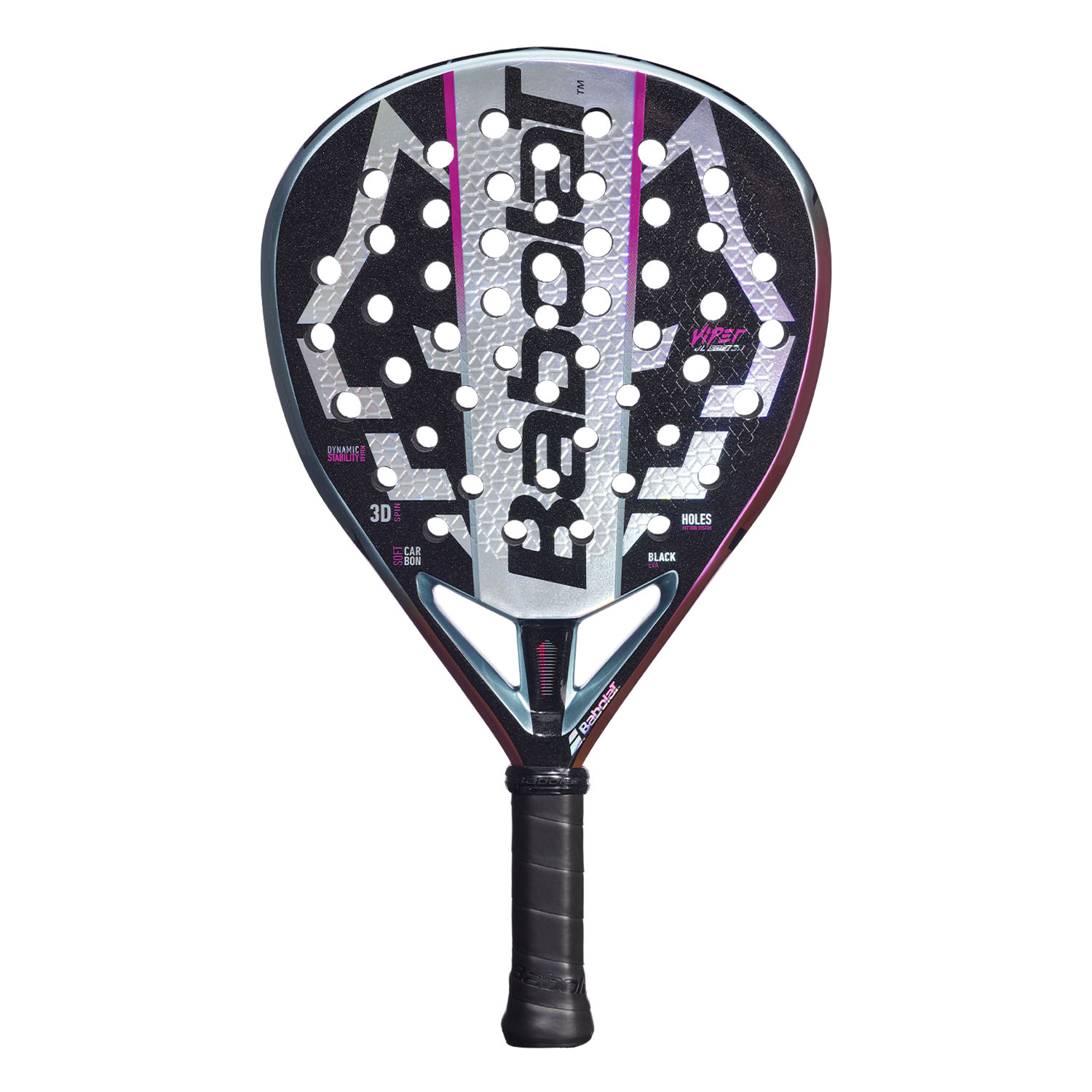Babolat Viper Soft Juan Lebrón 3.1 Padel - Black/Purple/Sky Blue