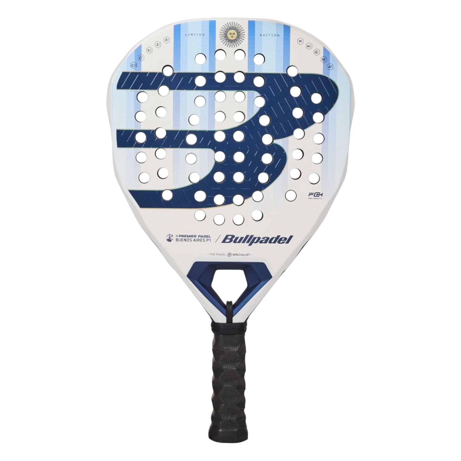 Bullpadel Neuron 02 Edge LTD Argentina Padel - White/Blue