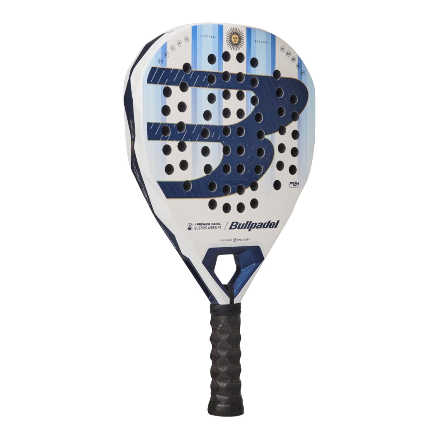 Bullpadel Neuron 02 Edge LTD Argentina Padel - White/Blue