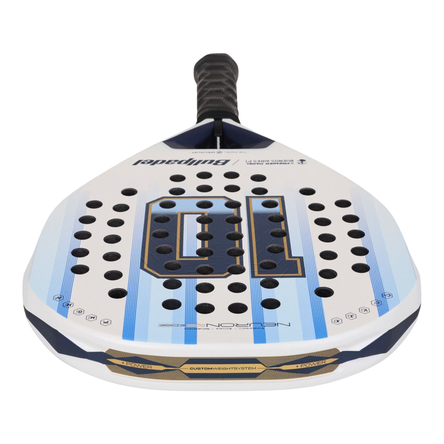 Bullpadel Neuron 02 Edge LTD Argentina Padel - White/Blue