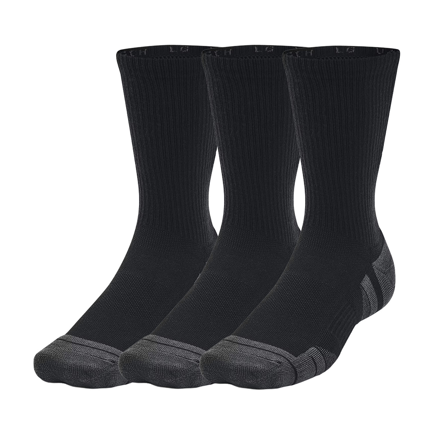 Under Armour Performance Tech Pro Crew x 3 Calcetines - Ultimate Black/Jet Gray