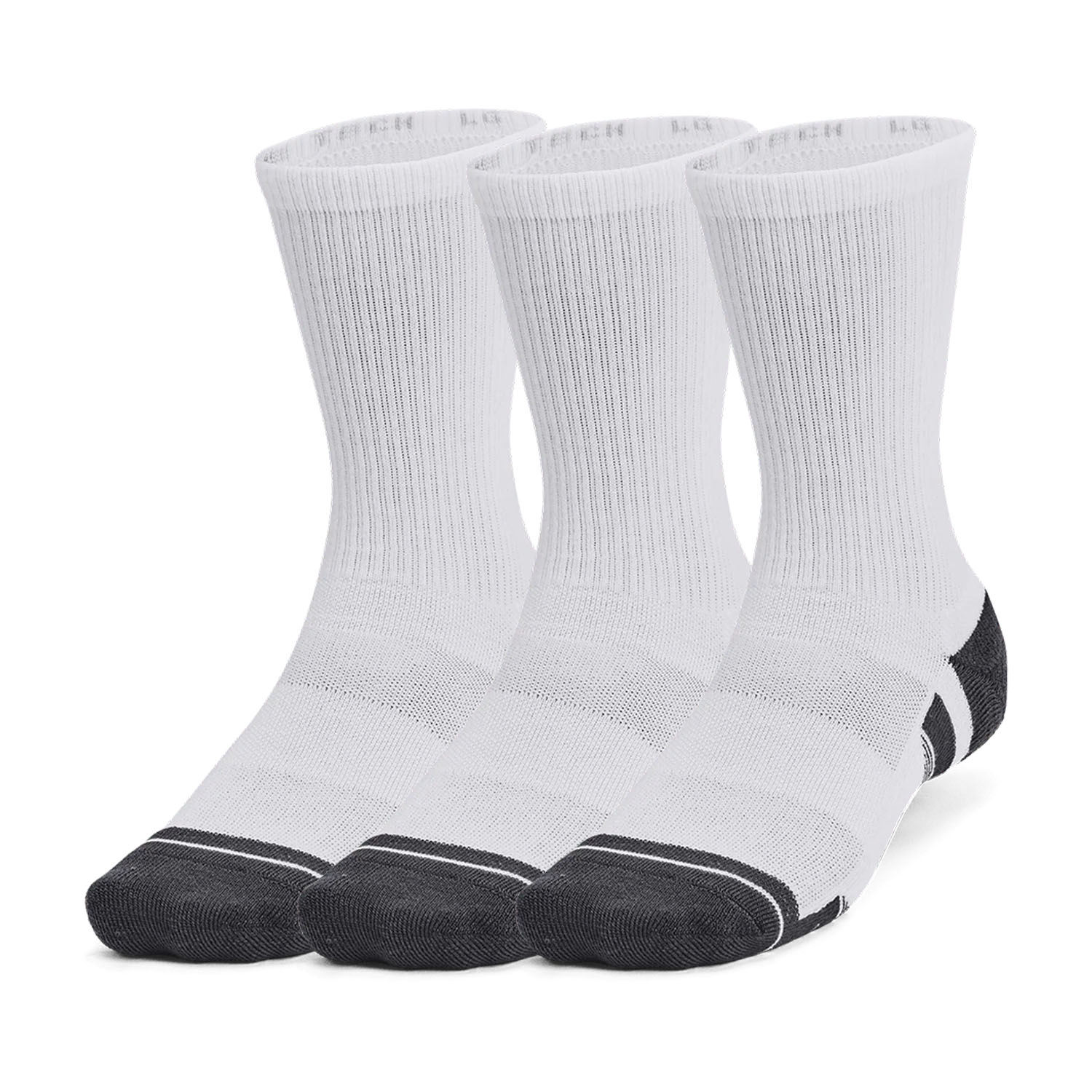 Under Armour Performance Tech Pro Crew x 3 Calcetines - White/Jet Gray