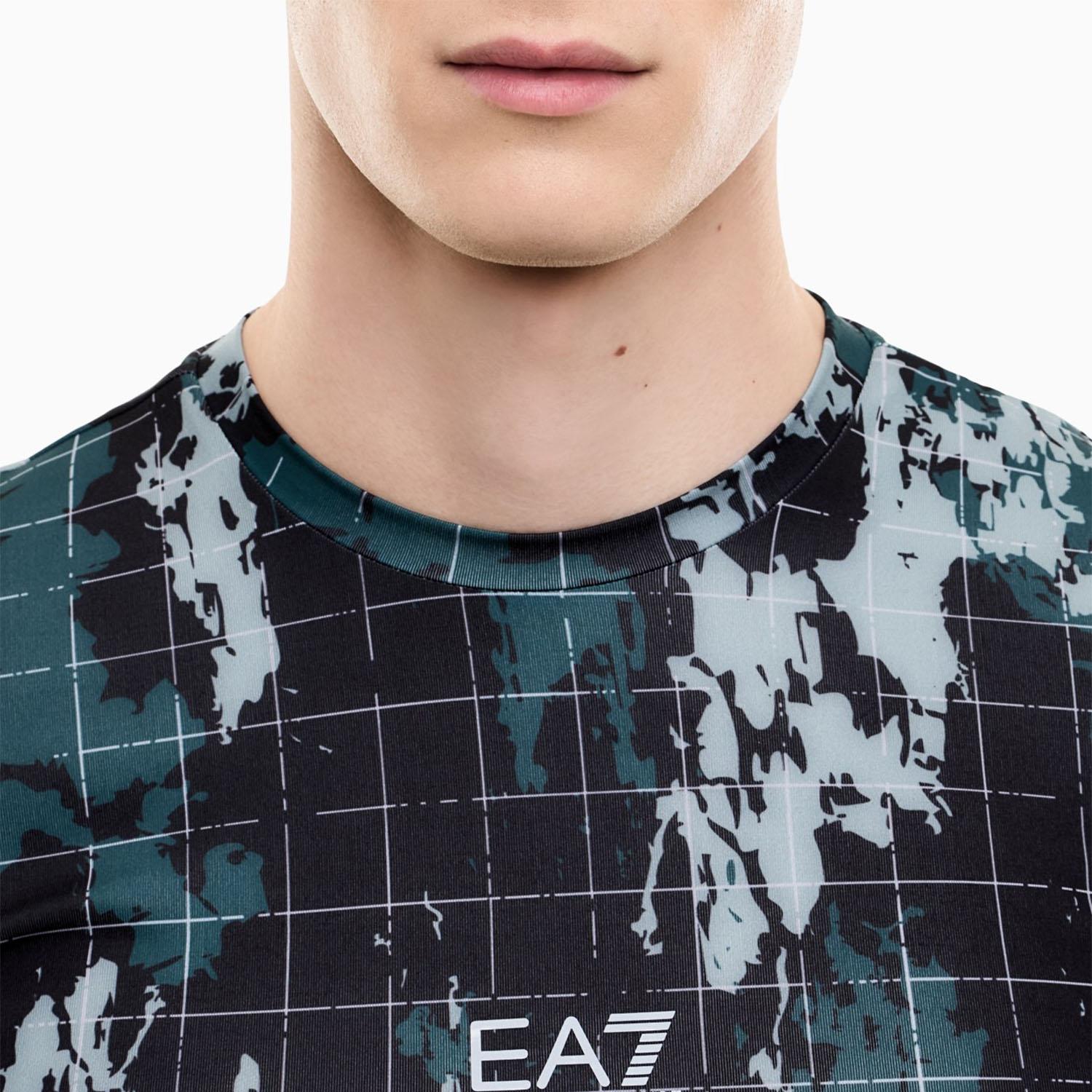 EA7 VIGOR7 Camiseta - Fancy Camou Black