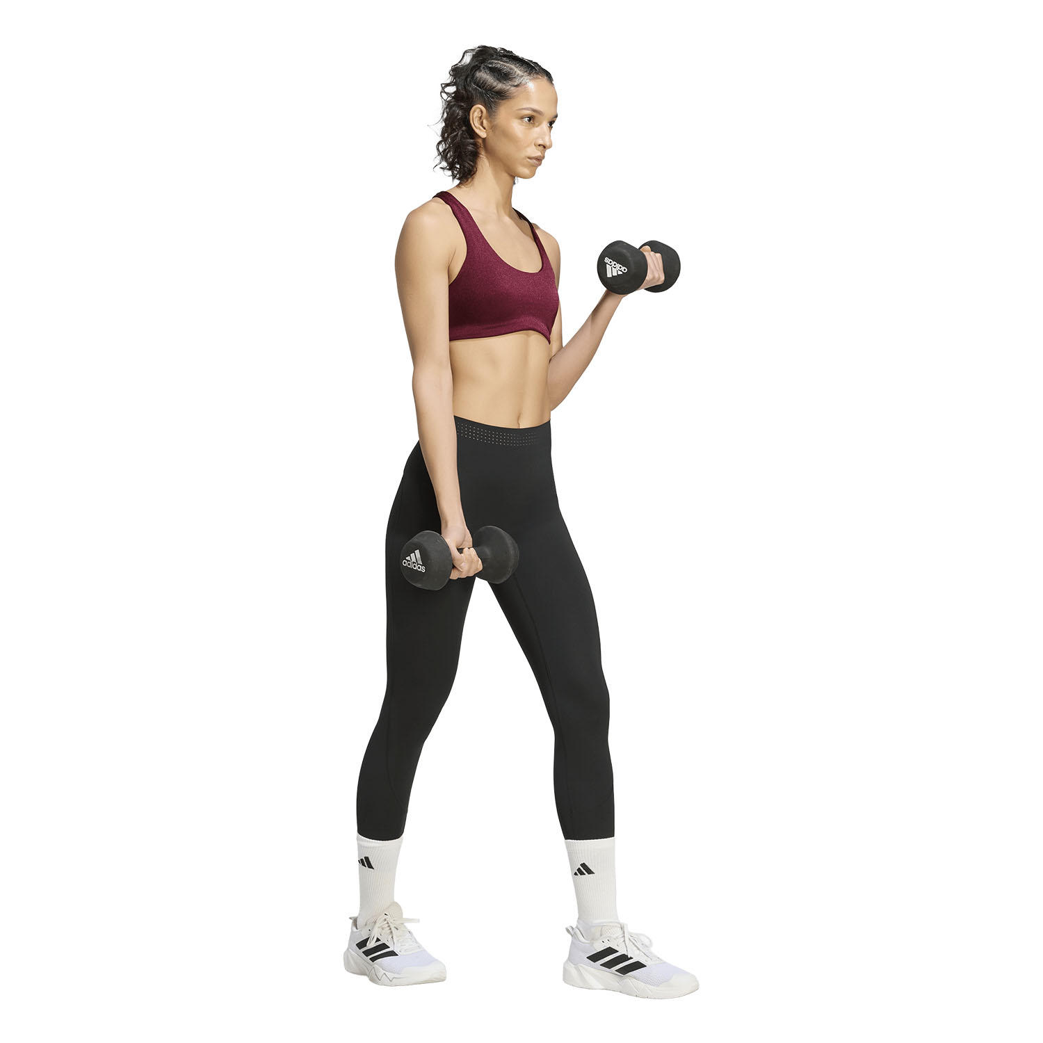 adidas Optime Reggiseno Sportivo - Maroon