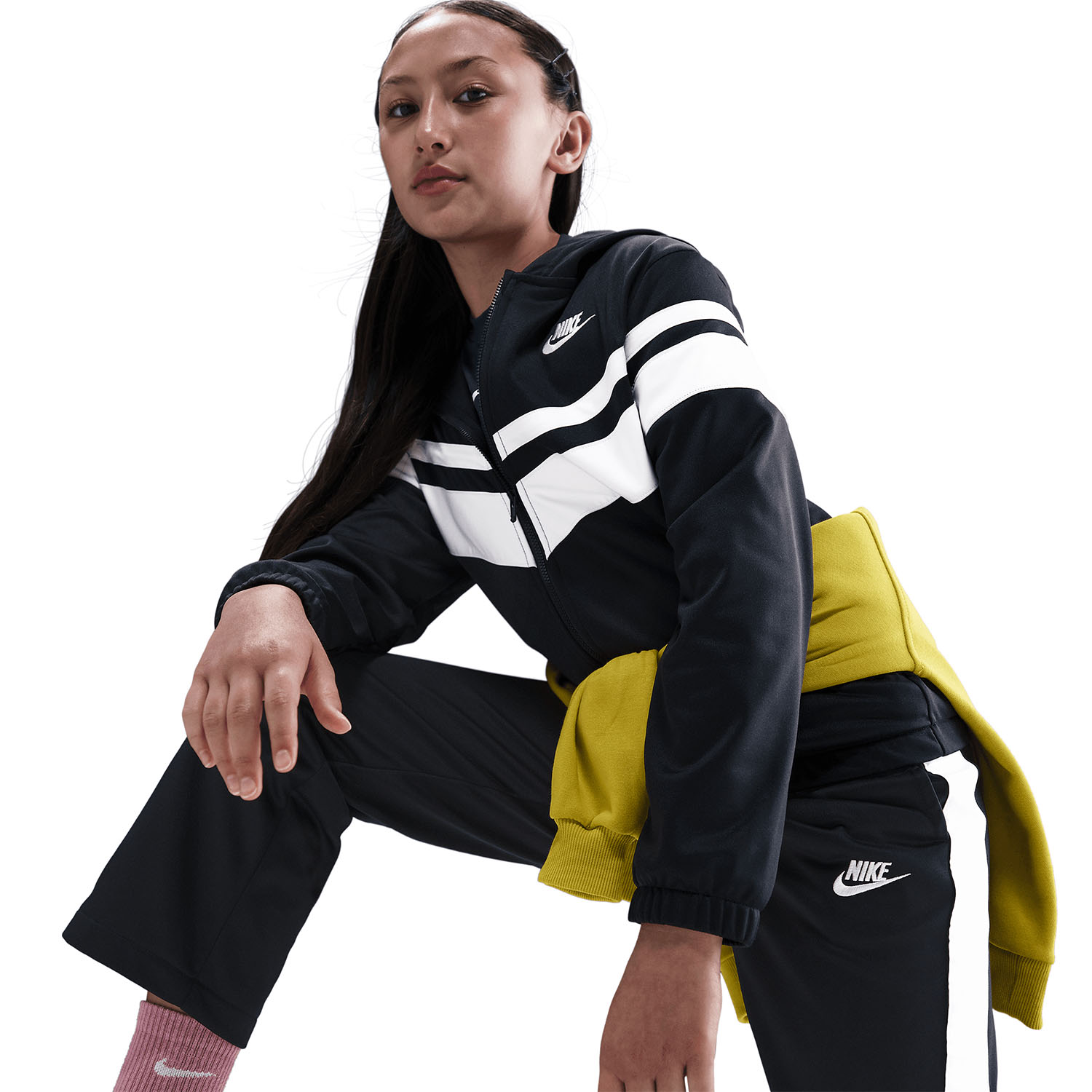 Nike Dri-FIT Pro Tracksuit Kids - Black/White