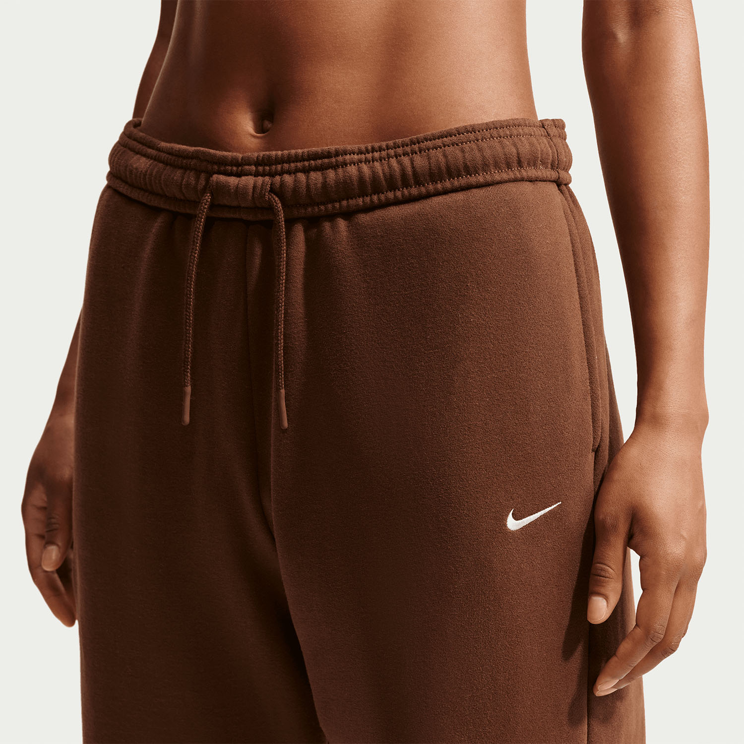 Nike Studio Fleece Pantalones - Cacao Wow/Sail
