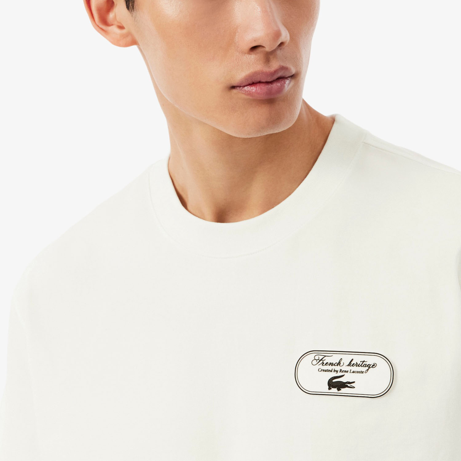 Lacoste Heritage Graphic T-Shirt - Blanc