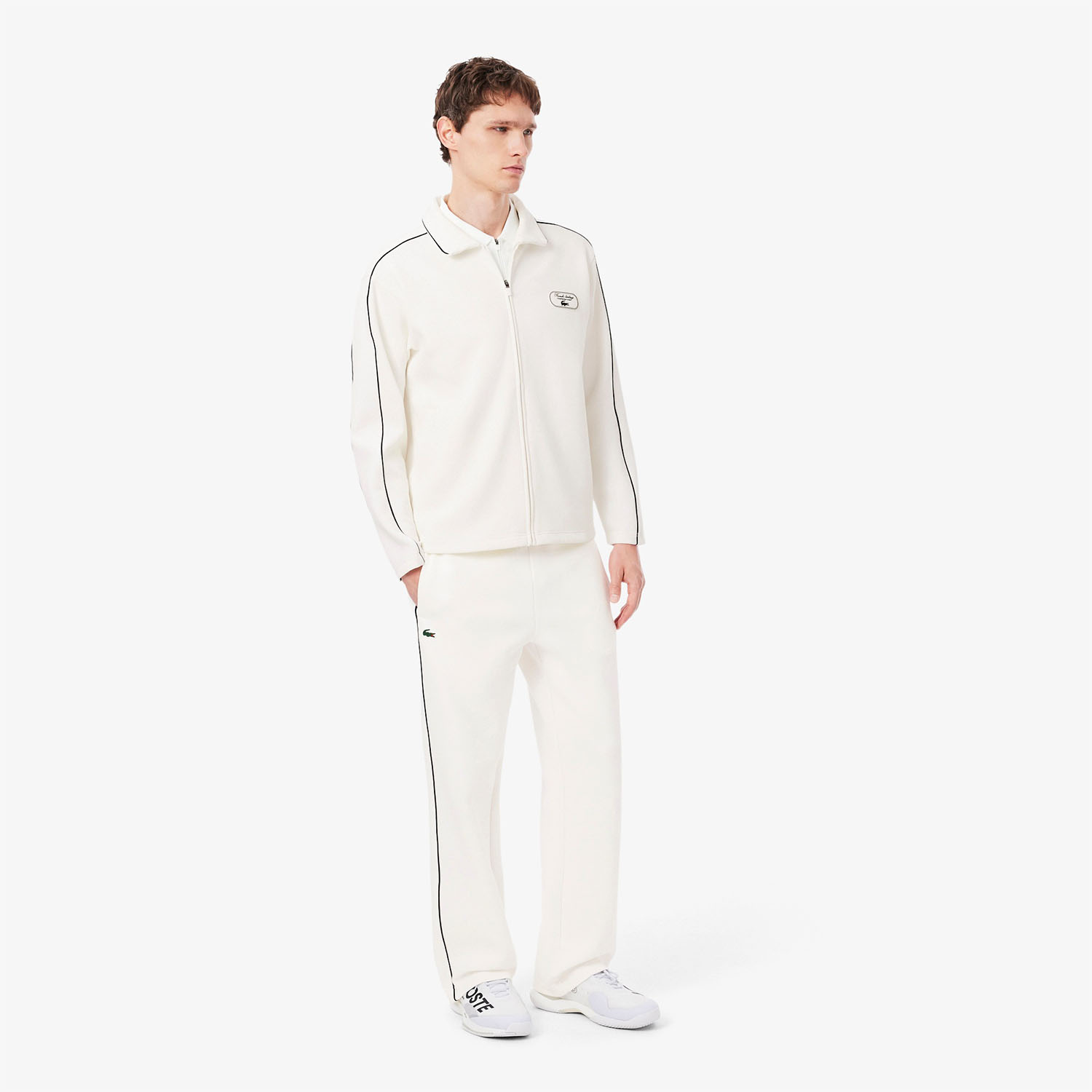 Lacoste Heritage Pants - Blanc/Bleu Marine