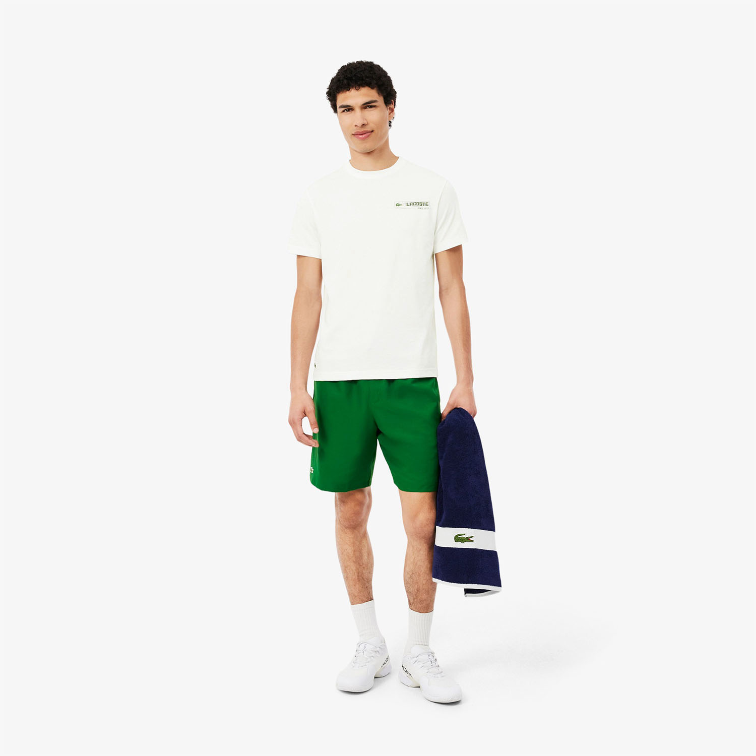 Lacoste Printed Graphic T-Shirt - Blanc/Vert