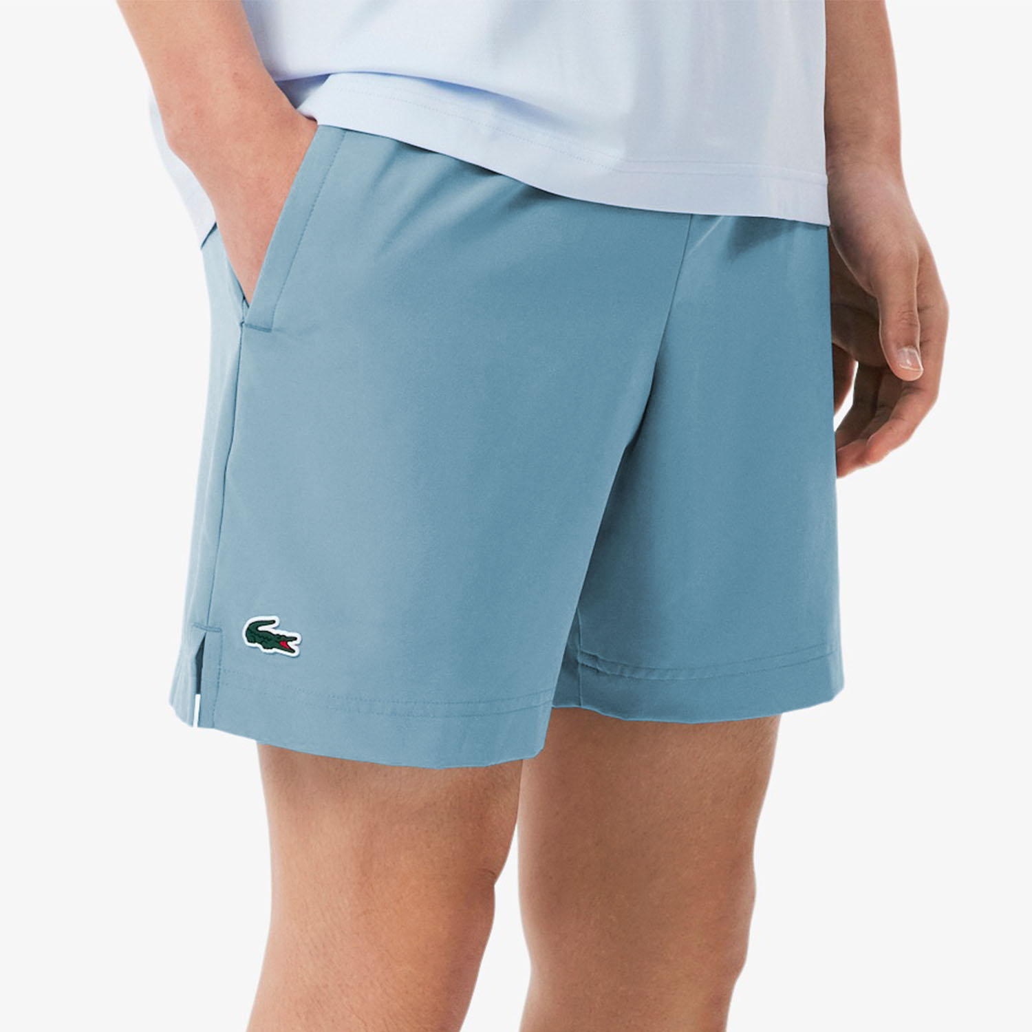 Lacoste Reflective Accent Ultra Dry 7in Shorts - Bleu