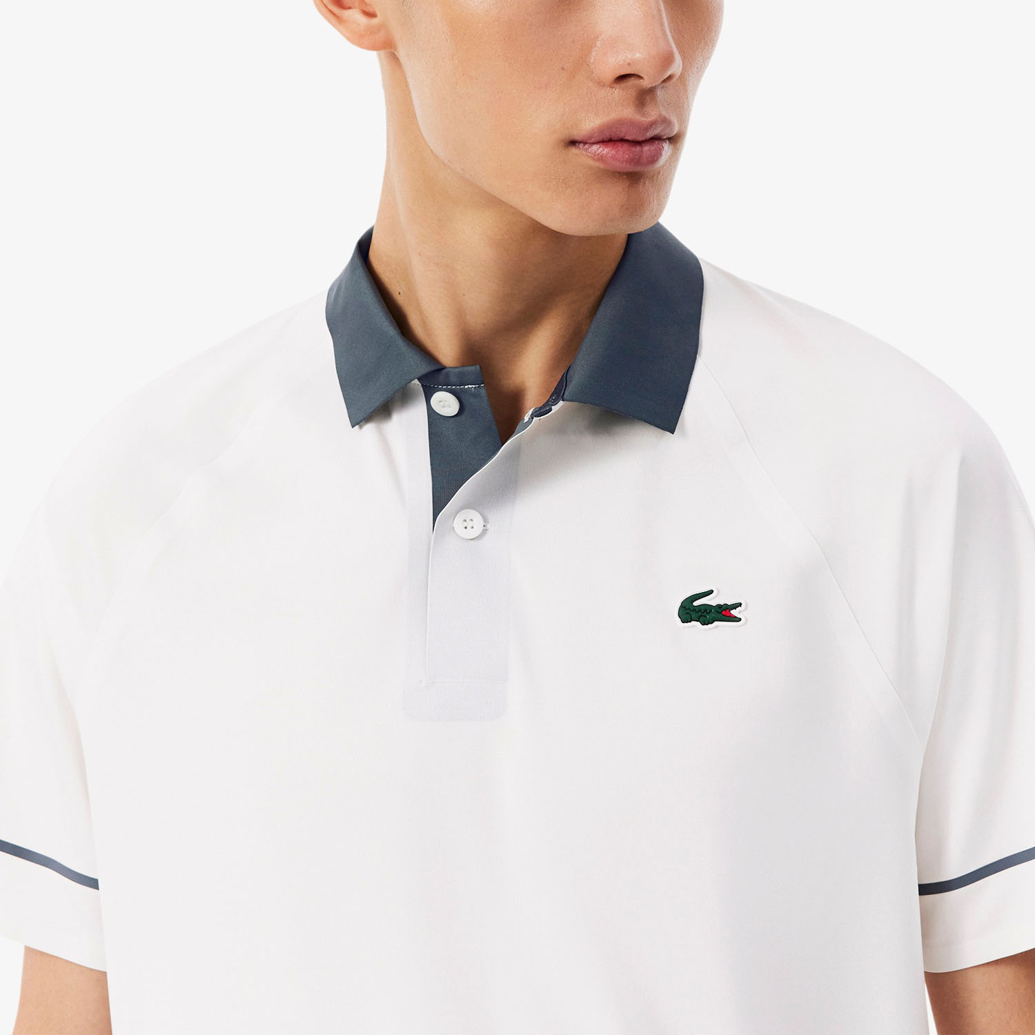 Lacoste X Novak Djokovic On Court Polo - Farine/Urbain