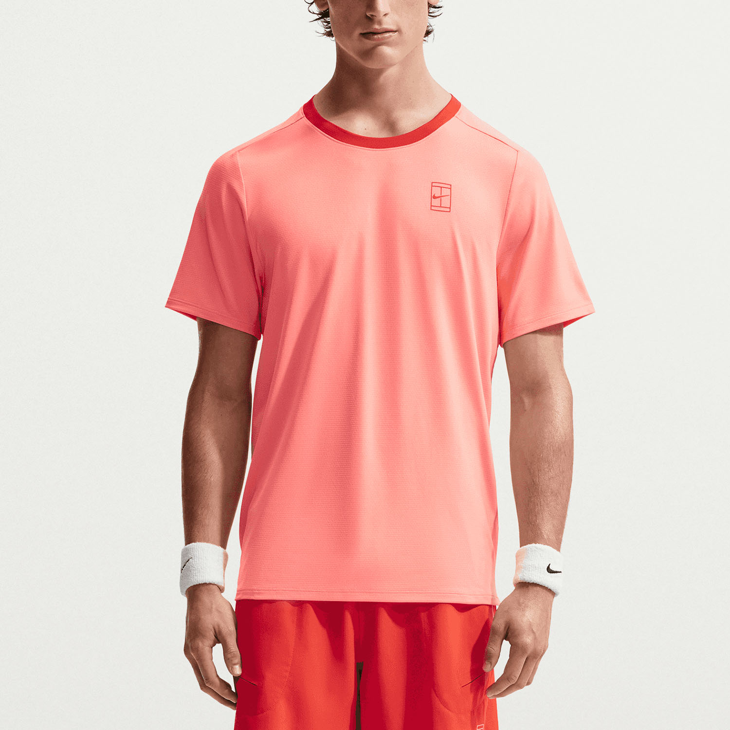 Nike Court Advantage Dri-FIT T-Shirt - Atomic Pink/Picante Red