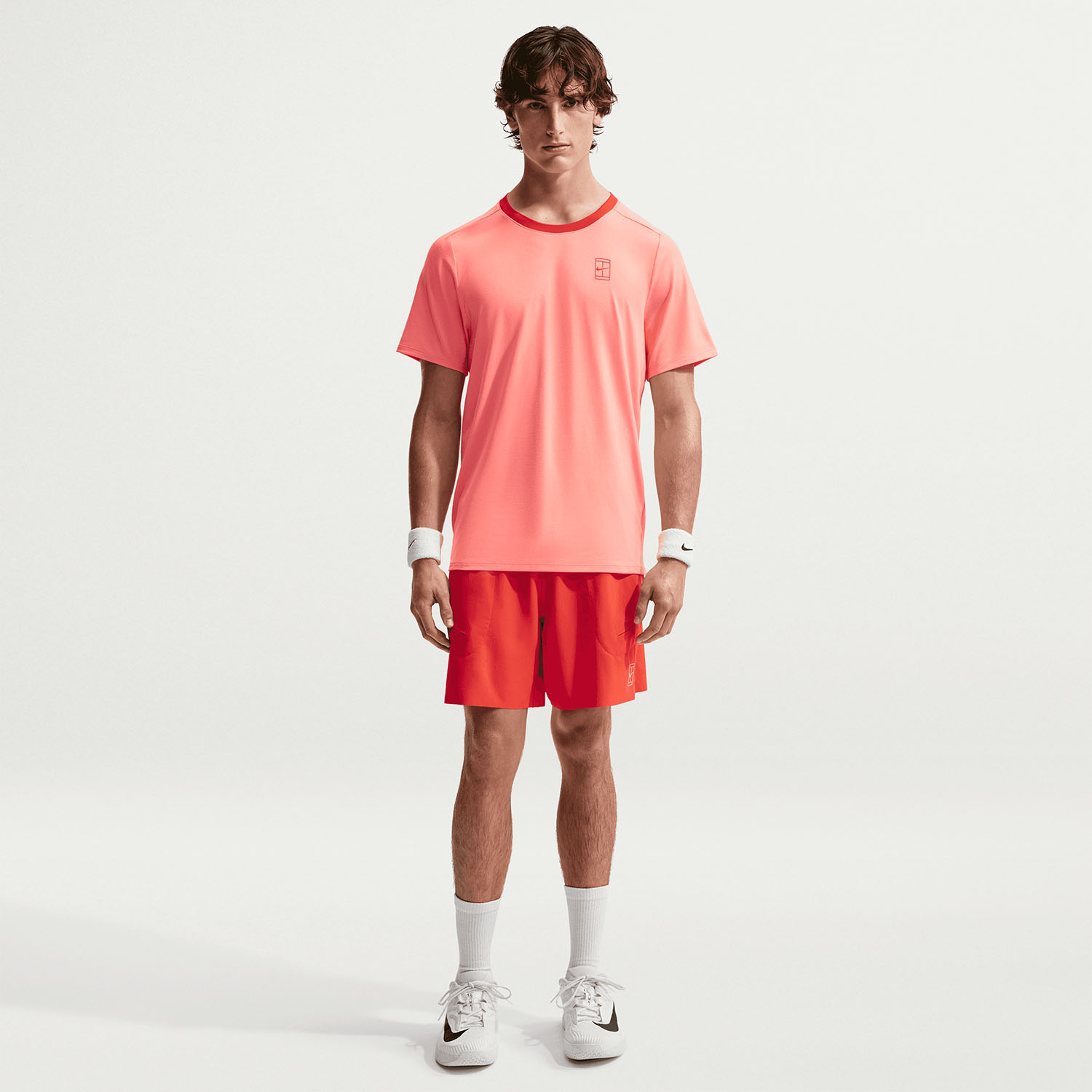 Nike Court Advantage Dri-FIT T-Shirt - Atomic Pink/Picante Red