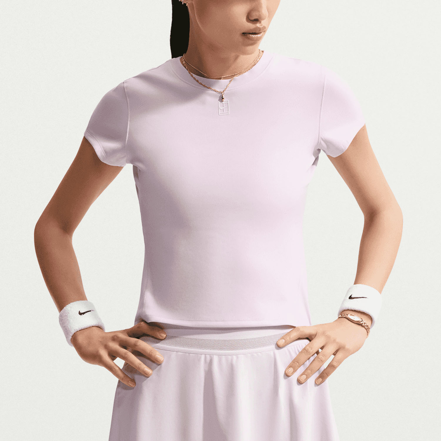 Nike Court Dri-FIT Advantage Pro Maglietta - Bleached Lilac/White