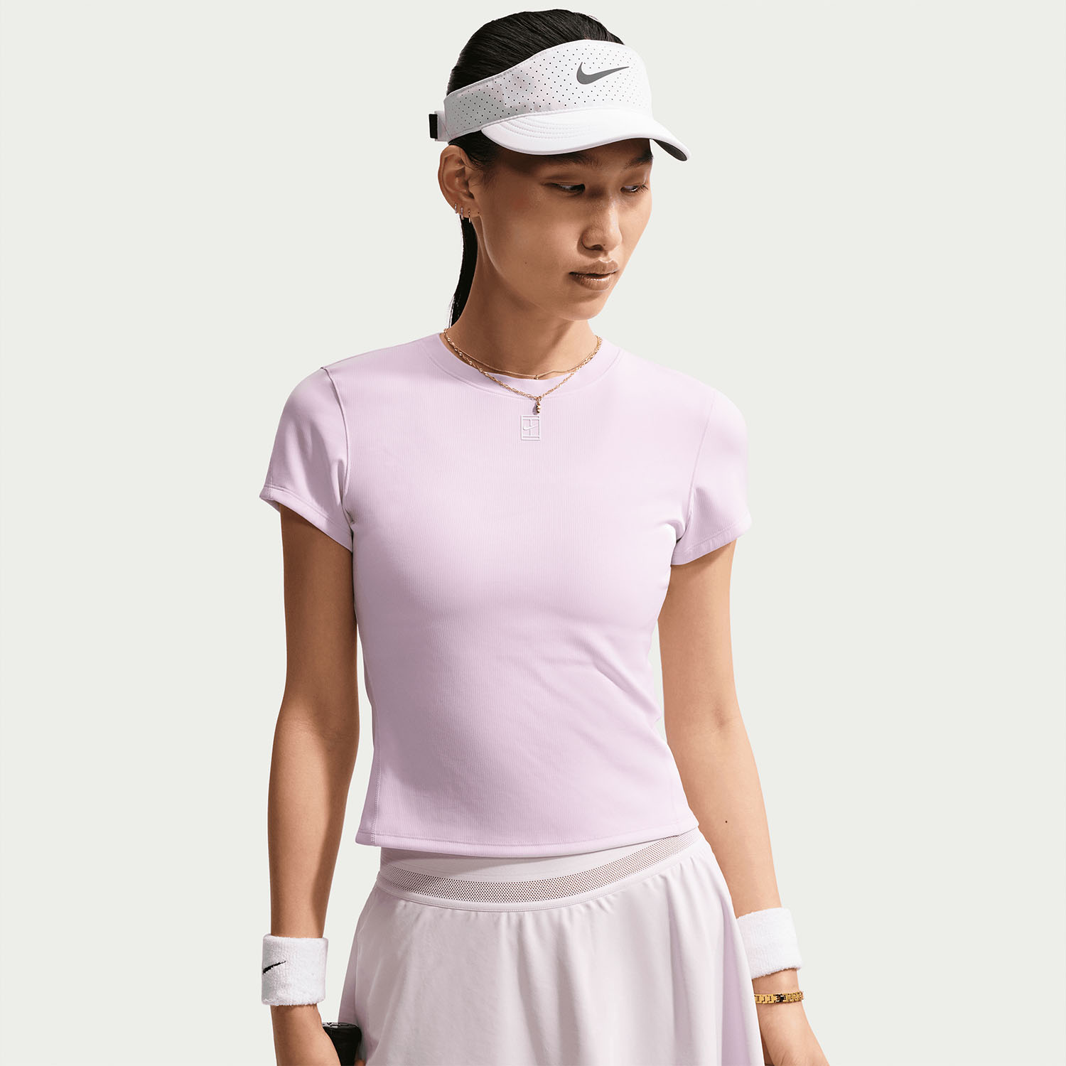 Nike Court Dri-FIT Advantage Pro Maglietta - Bleached Lilac/White