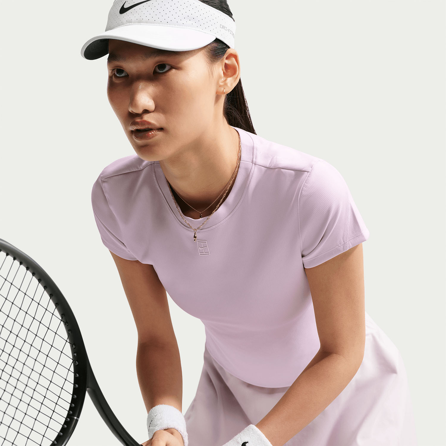 Nike Court Dri-FIT Advantage Pro Maglietta - Bleached Lilac/White