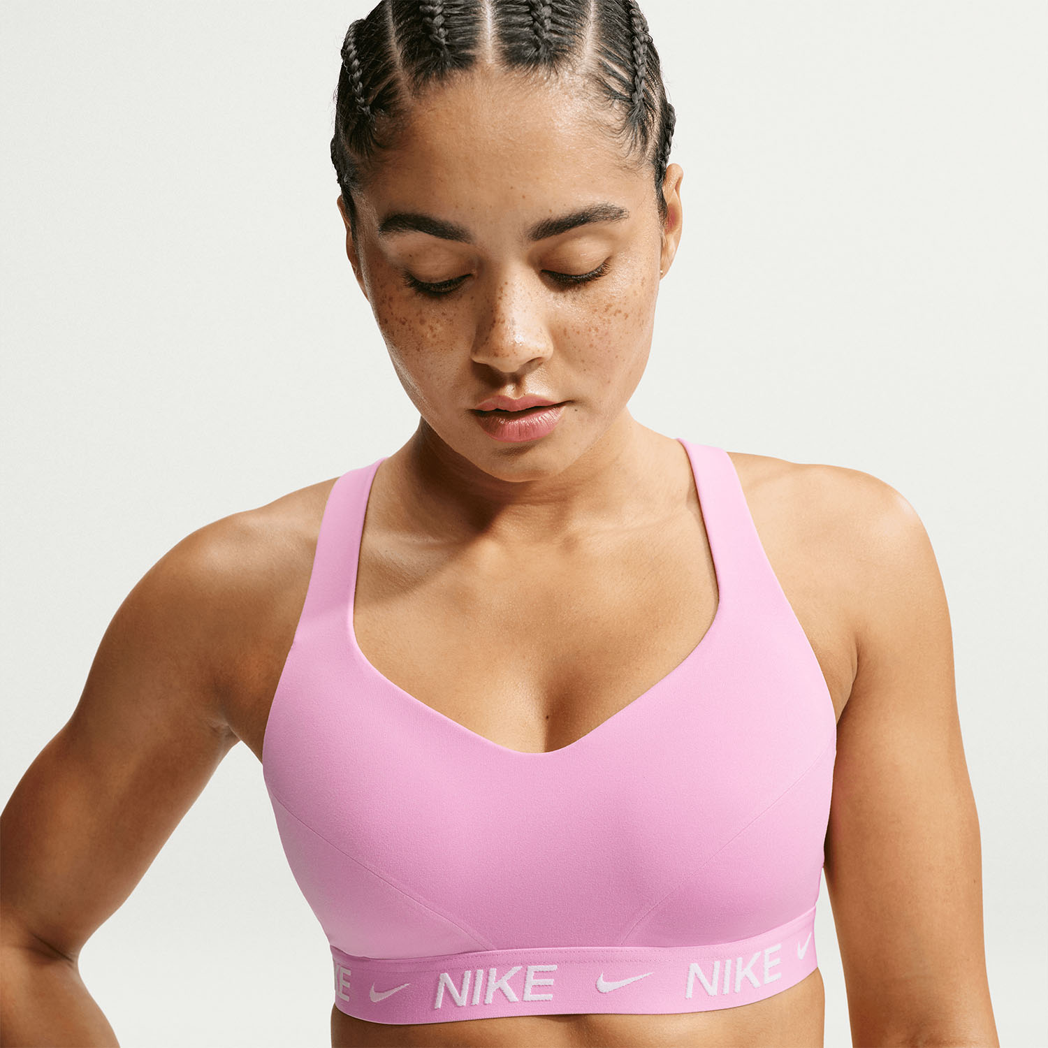 Nike Indy Swoosh Pro Sujetador Deportivo - Pink Rise