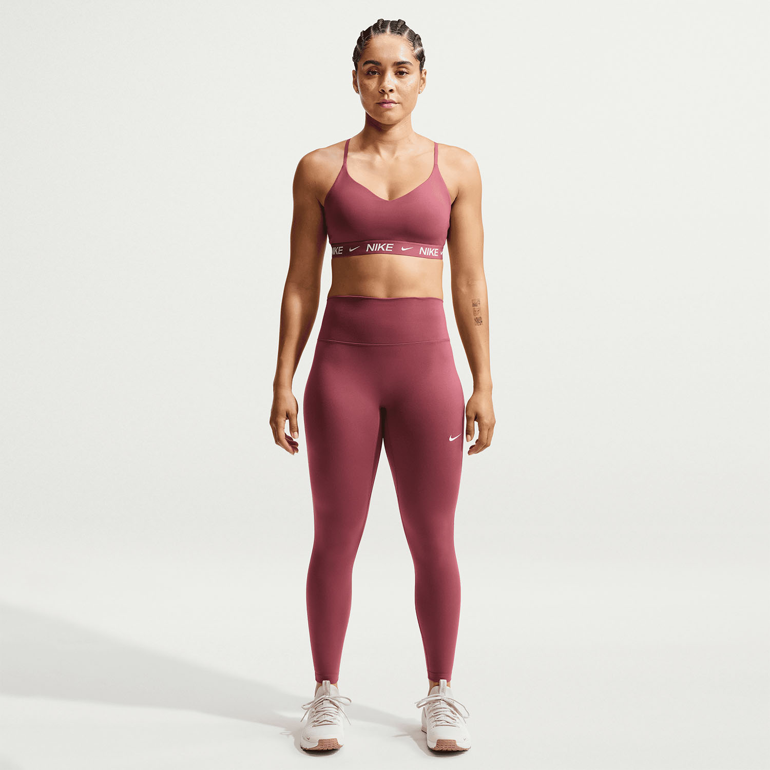 Nike Indy Swoosh Reggiseno Sportivo - Pink Smoke