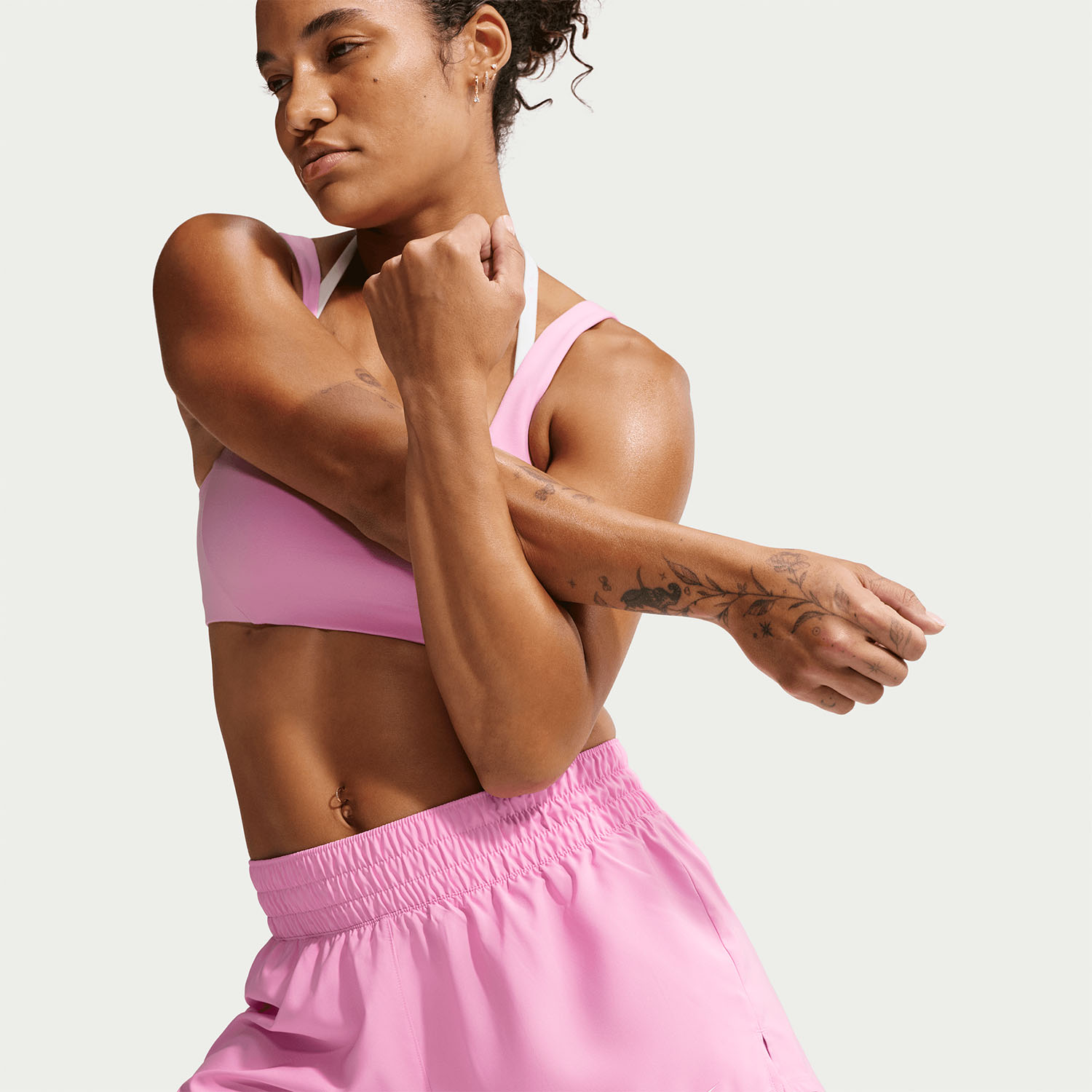 Nike One 2 in 1 3in Shorts - Pink Rise/White