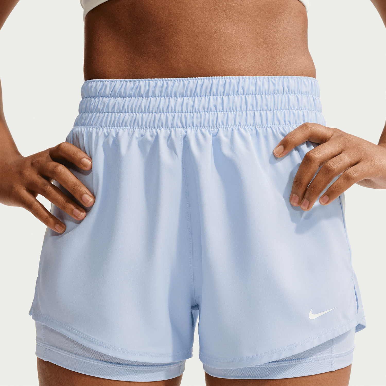 Nike Classic One 2 in 1 3in Shorts - Hydrogen Blue/White