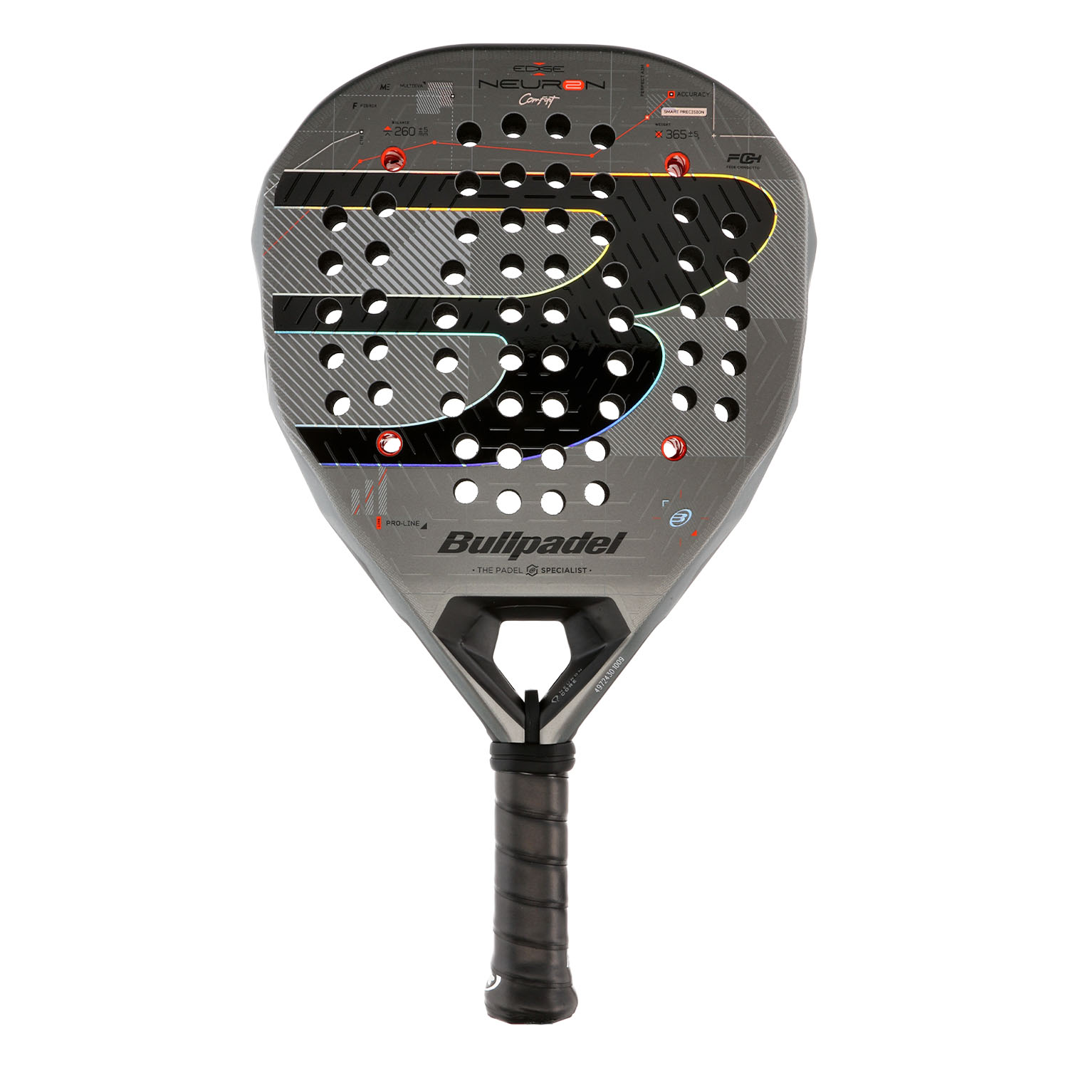 Bullpadel Neuron 02 Edge CMF Padel - Gray/Black