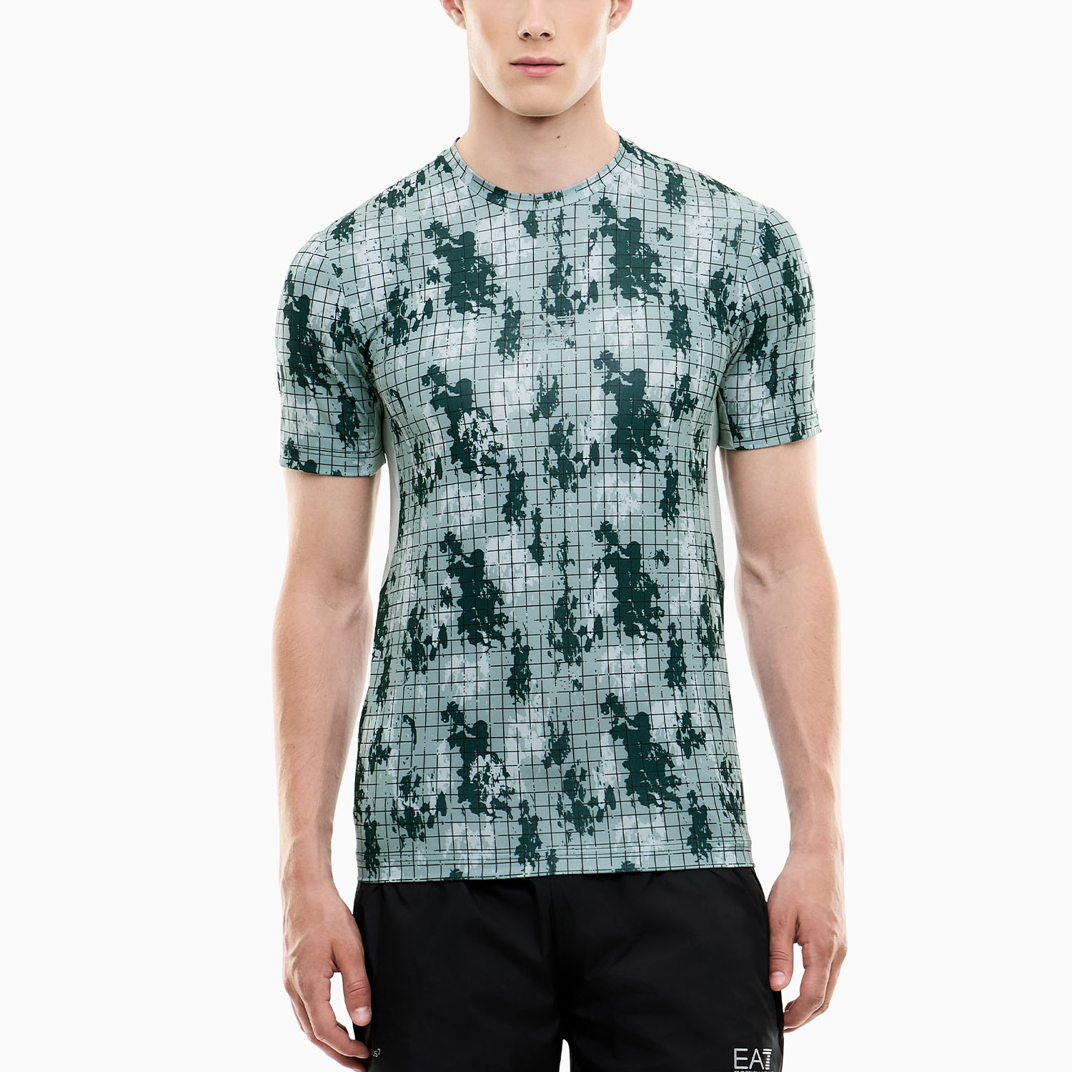 EA7 VIGOR7 Camiseta - Fancy Camou Gray Violet