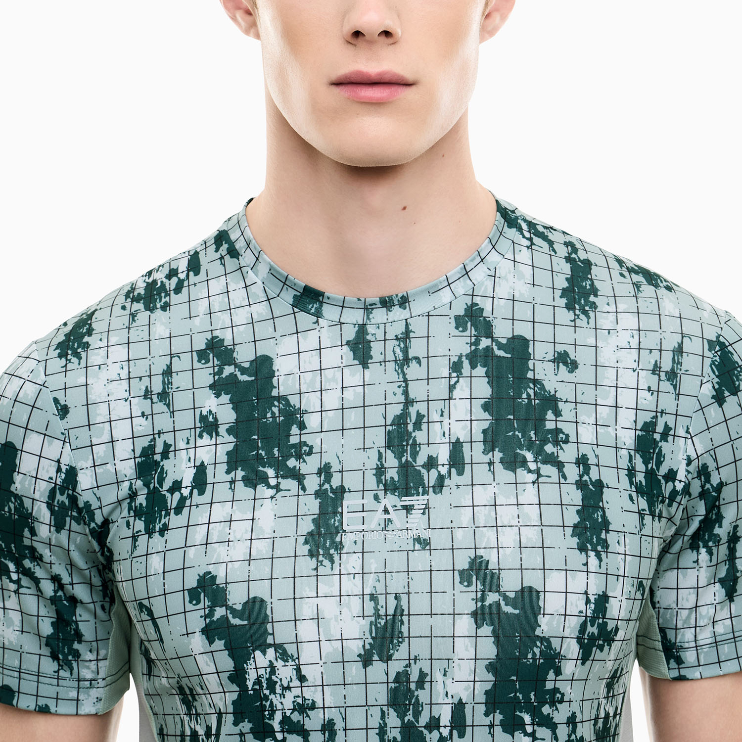 EA7 VIGOR7 Camiseta - Fancy Camou Gray Violet