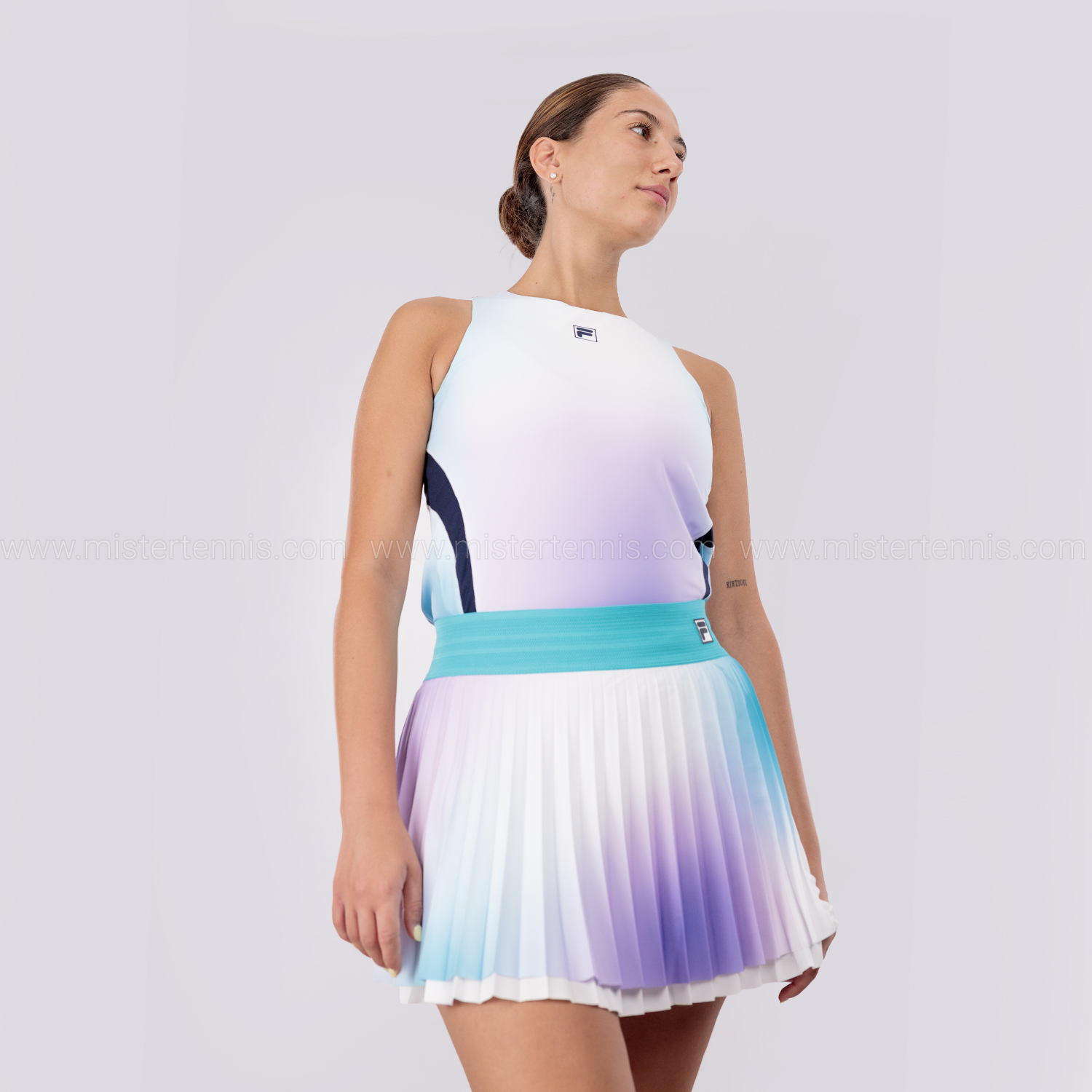 Fila Everly Skirt - Aqua Blue Graphic